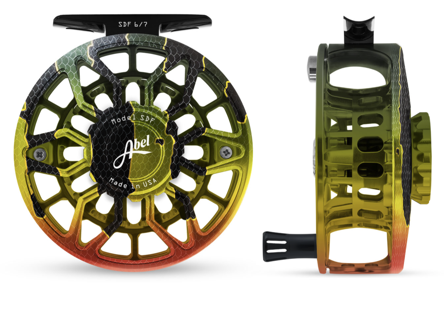 Abel SDF Reel in Peacock Bass