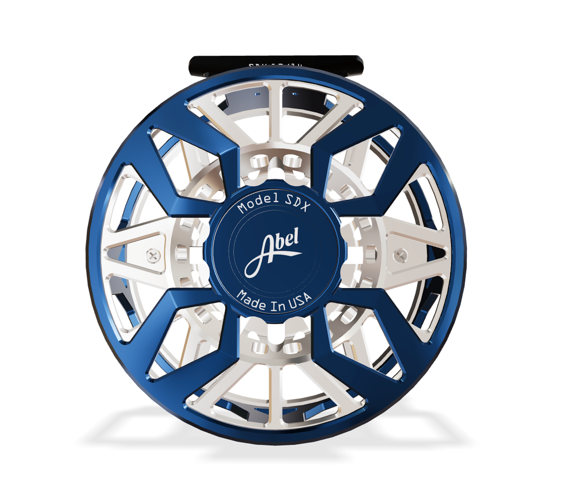 abel spey fly reel Abel SDX 12/14 Reel in Deep Blue Frame with Platinum Spool