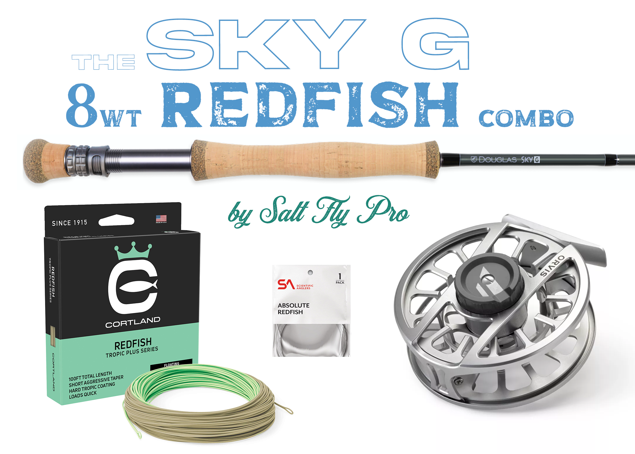 Douglas SKY G 8wt REDFISH Fly Rod Combo