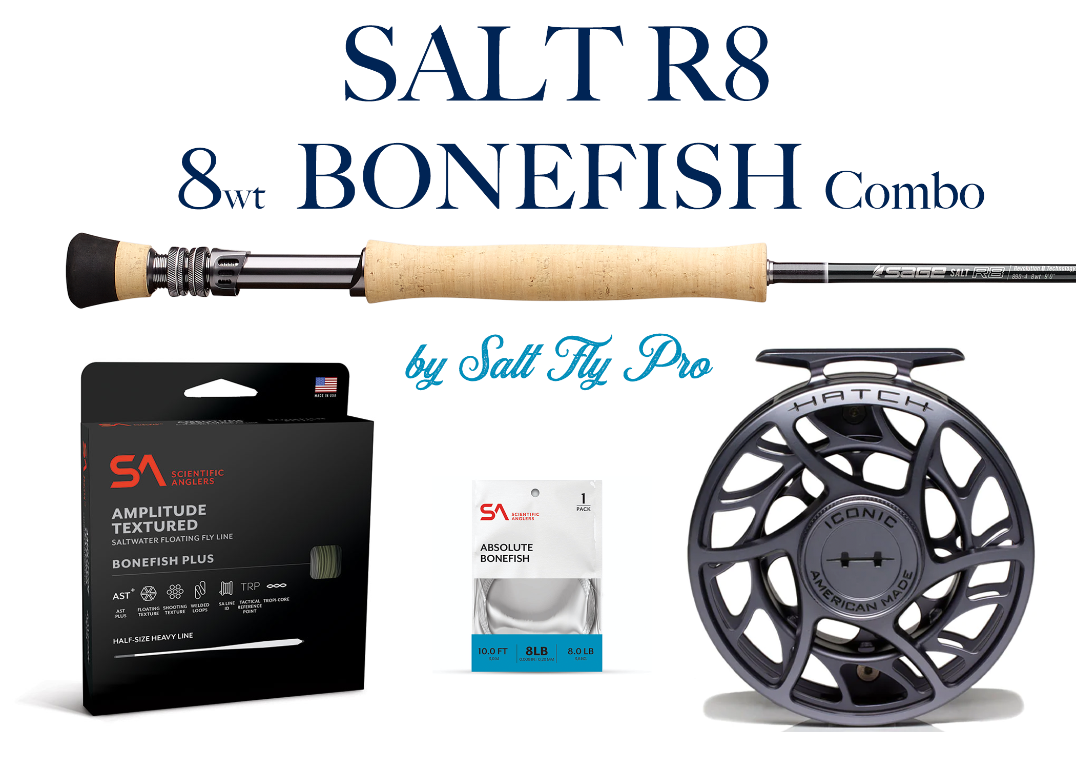 Sage SALT R8 8wt BONEFISH Fly Rod Combo New! – Salt Fly Pro
