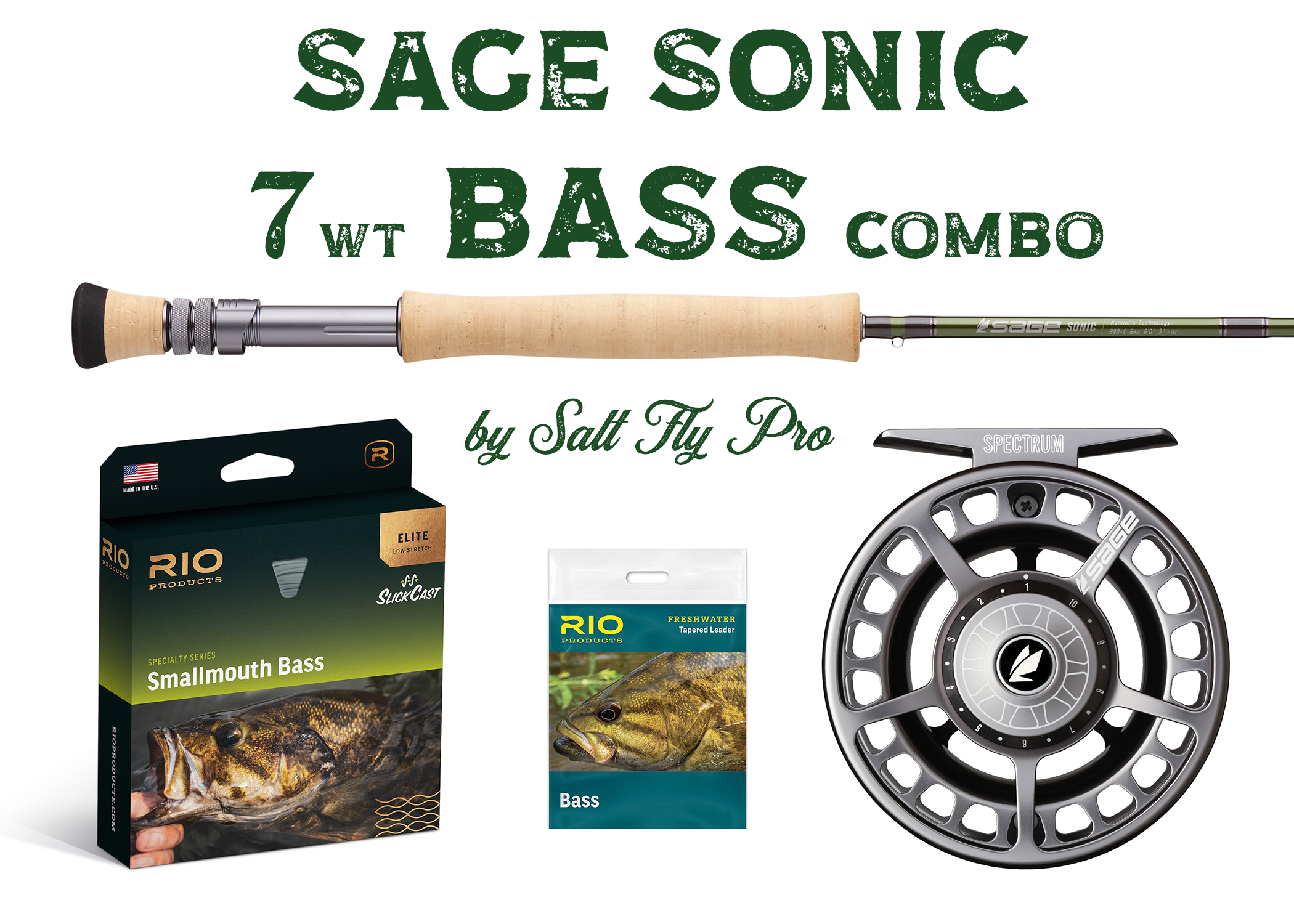 Sage Smallmouth Bass 7wt Sonic Fly Rod Reel Combo – Salt Fly Pro