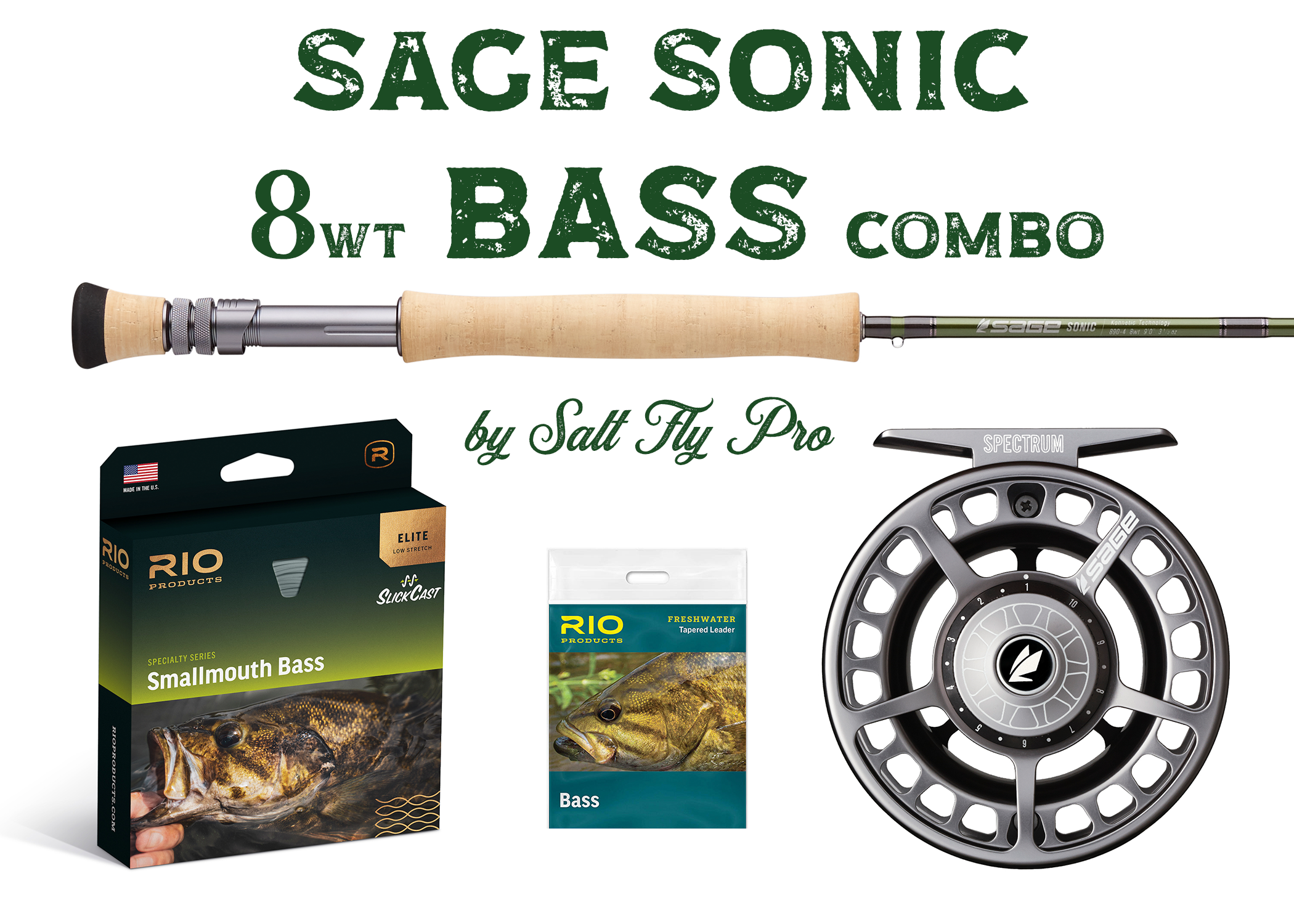 Sage Sonic BASS 8wt Fly Rod Reel Combo – Salt Fly Pro