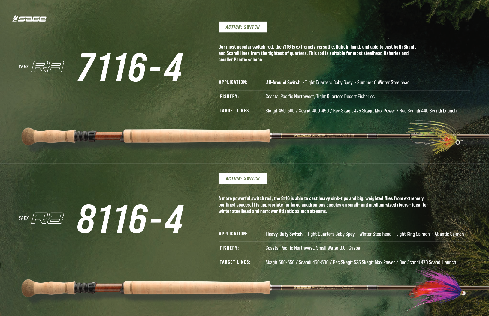 Reel Sage One Switch Rod SAGE METHOD 11'9″ #8 SWITCH FLY ROD