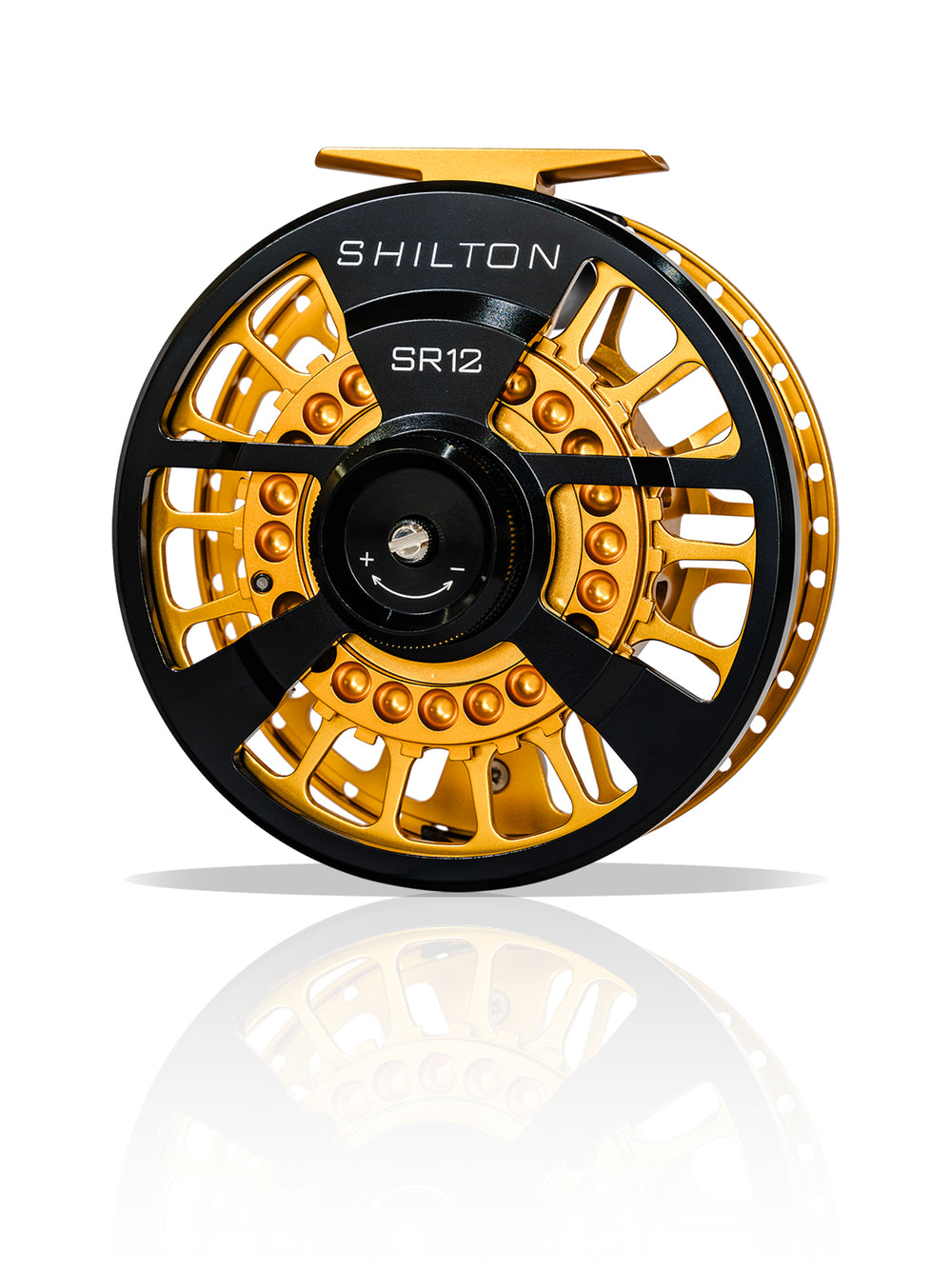 Shilton SR12 Reel (12wt+) in Black & Gold