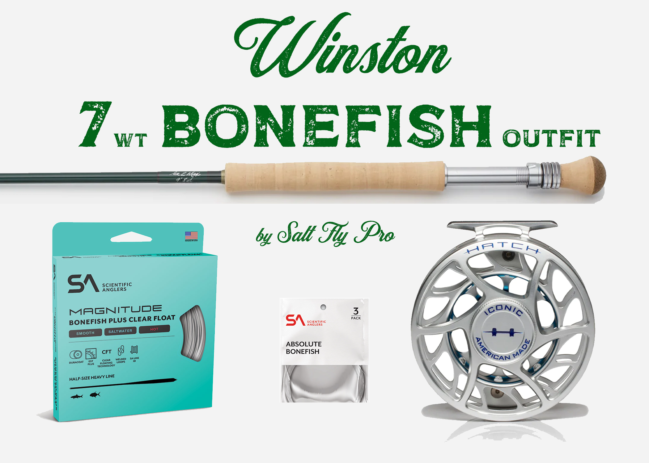 Winston AIR 2 MAX 7wt Light BONEFISH Saltwater Fly Rod Combo Outfit Winston AIR 2 MAX 7wt Light BONEFISH Saltwater Fly Rod Combo Outfit