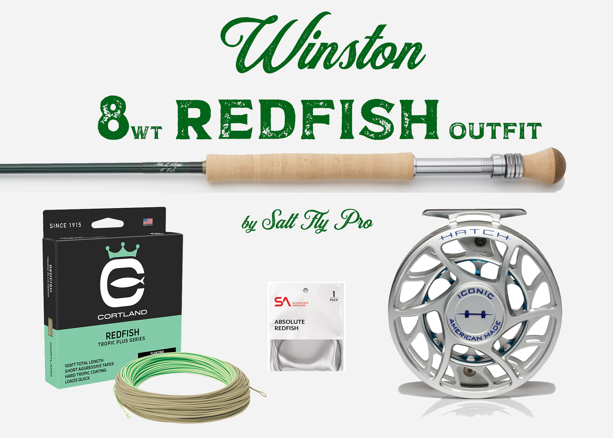 cortland fly rods and reels Winston AIR 2 MAX 8wt REDFISH Saltwater Fly Rod Combo Outfit