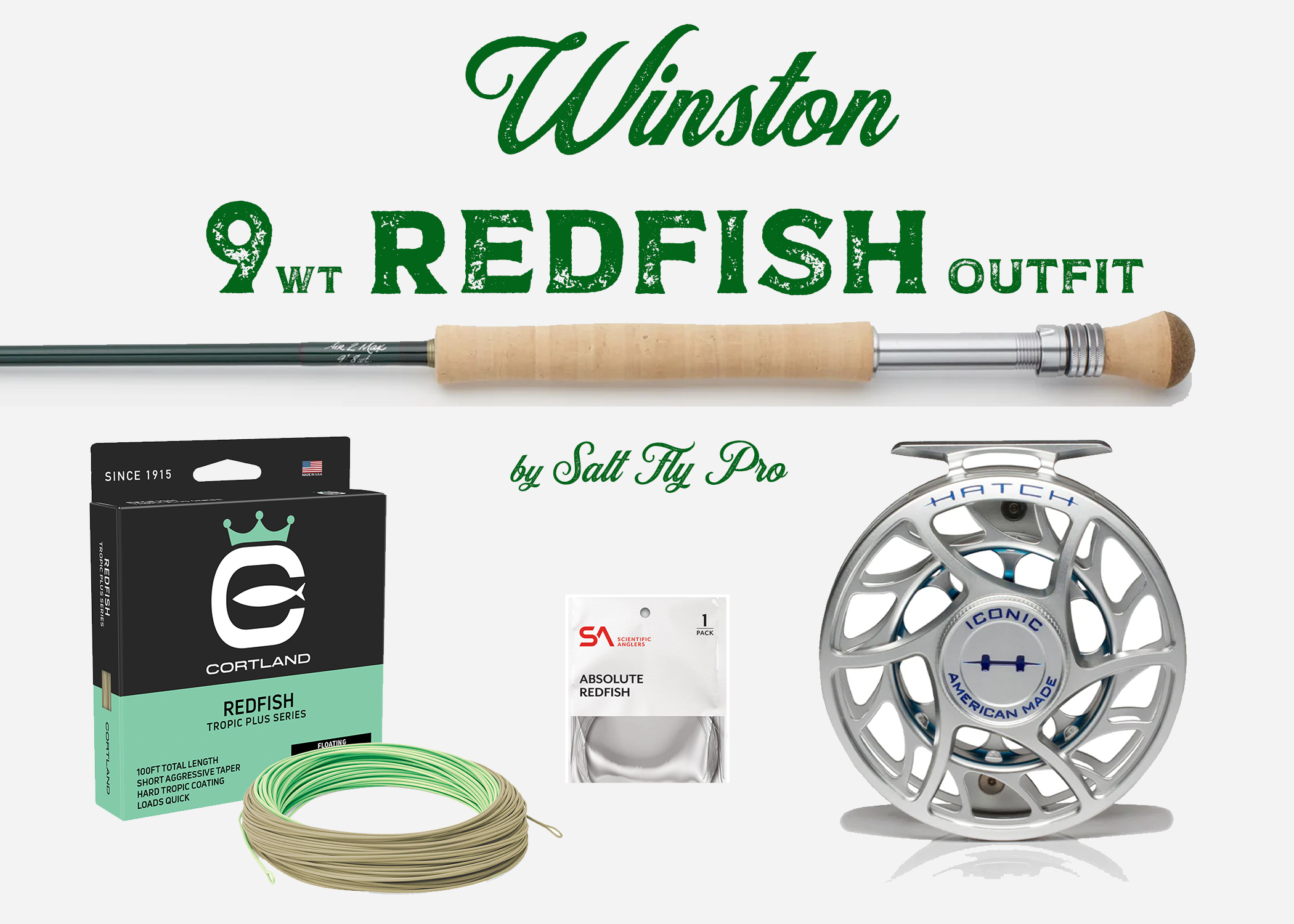 cortland fly rod and reel combo Winston AIR 2 MAX 9wt REDFISH Fly Rod Combo Outfit
