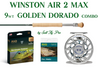 Winston AIR 2 MAX 9wt GOLDEN DORADO Fly Rod Combo Outfit - NEW!