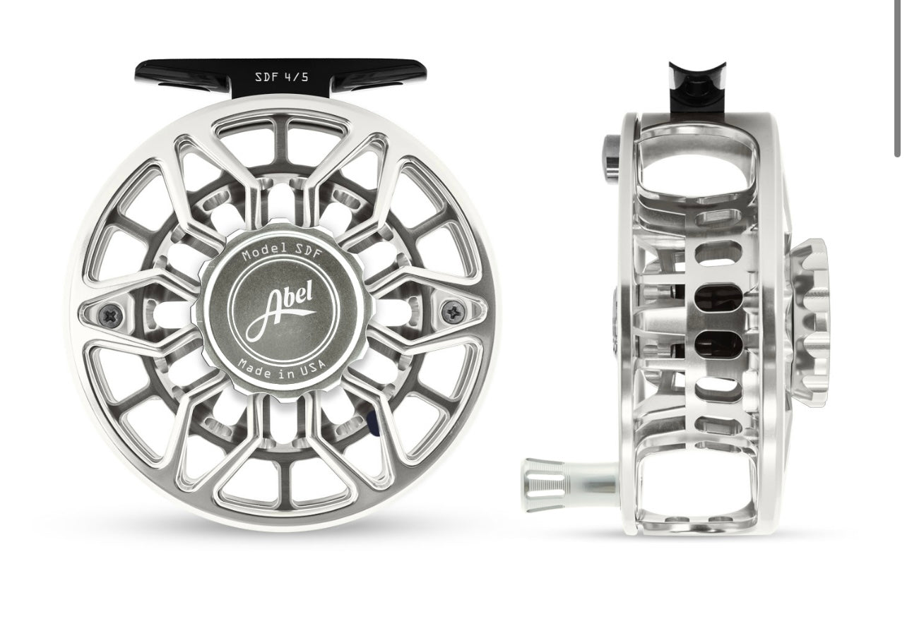 abel sdf 6/7 fly reel Abel SDF Reel in Platinum Silver – Salt Fly Pro