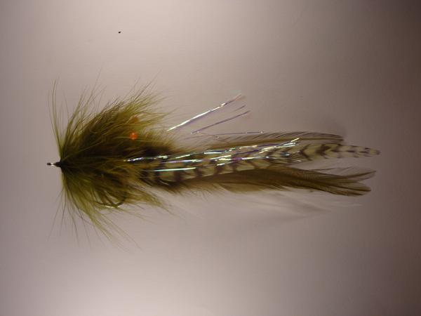 GT Semper Squid - Olive White - Dan Johnson Custom Saltwater Flies