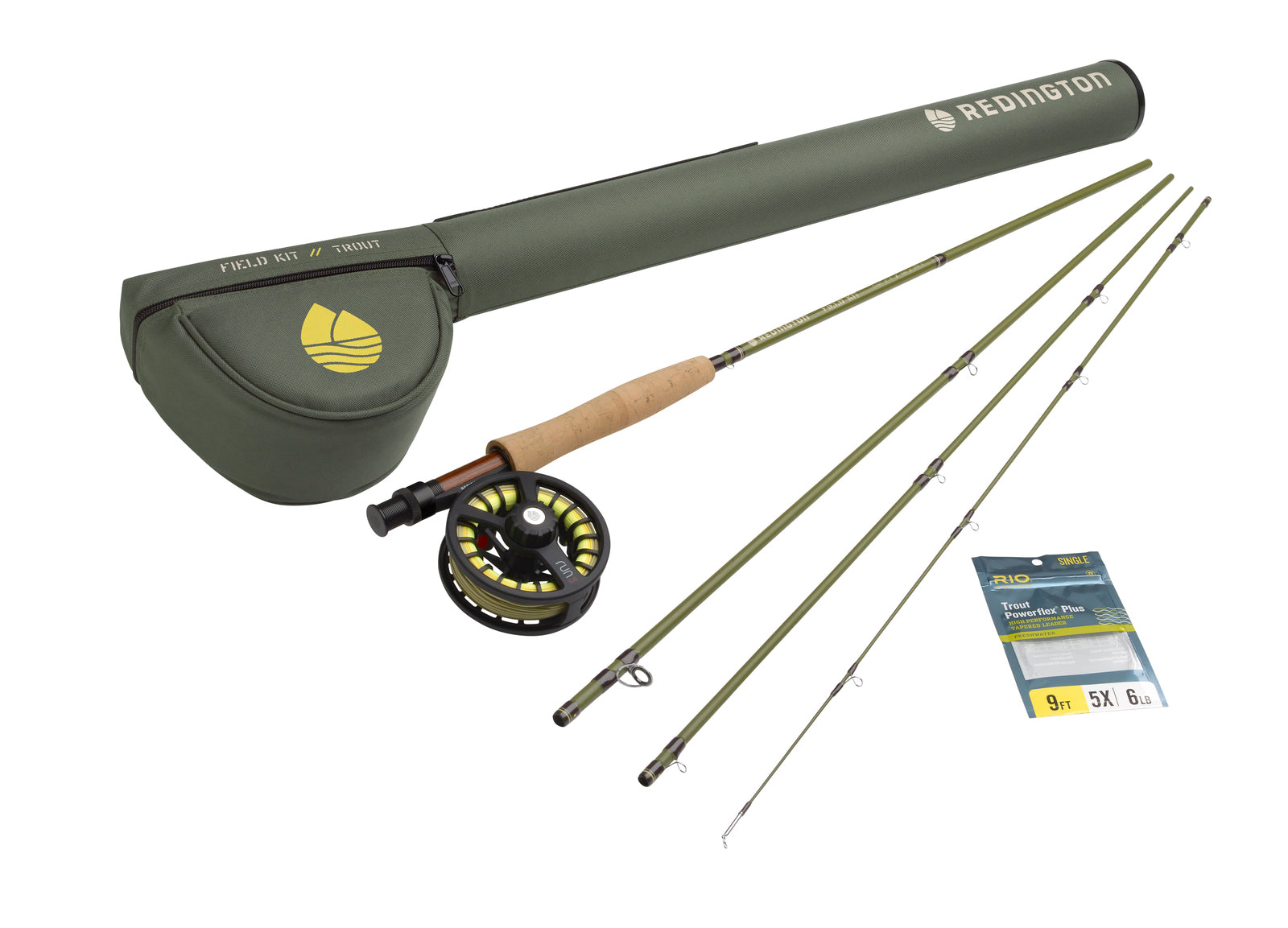 Redington TROUT 5wt Field Kit Fly Rod Reel Combo w/ Case – Salt