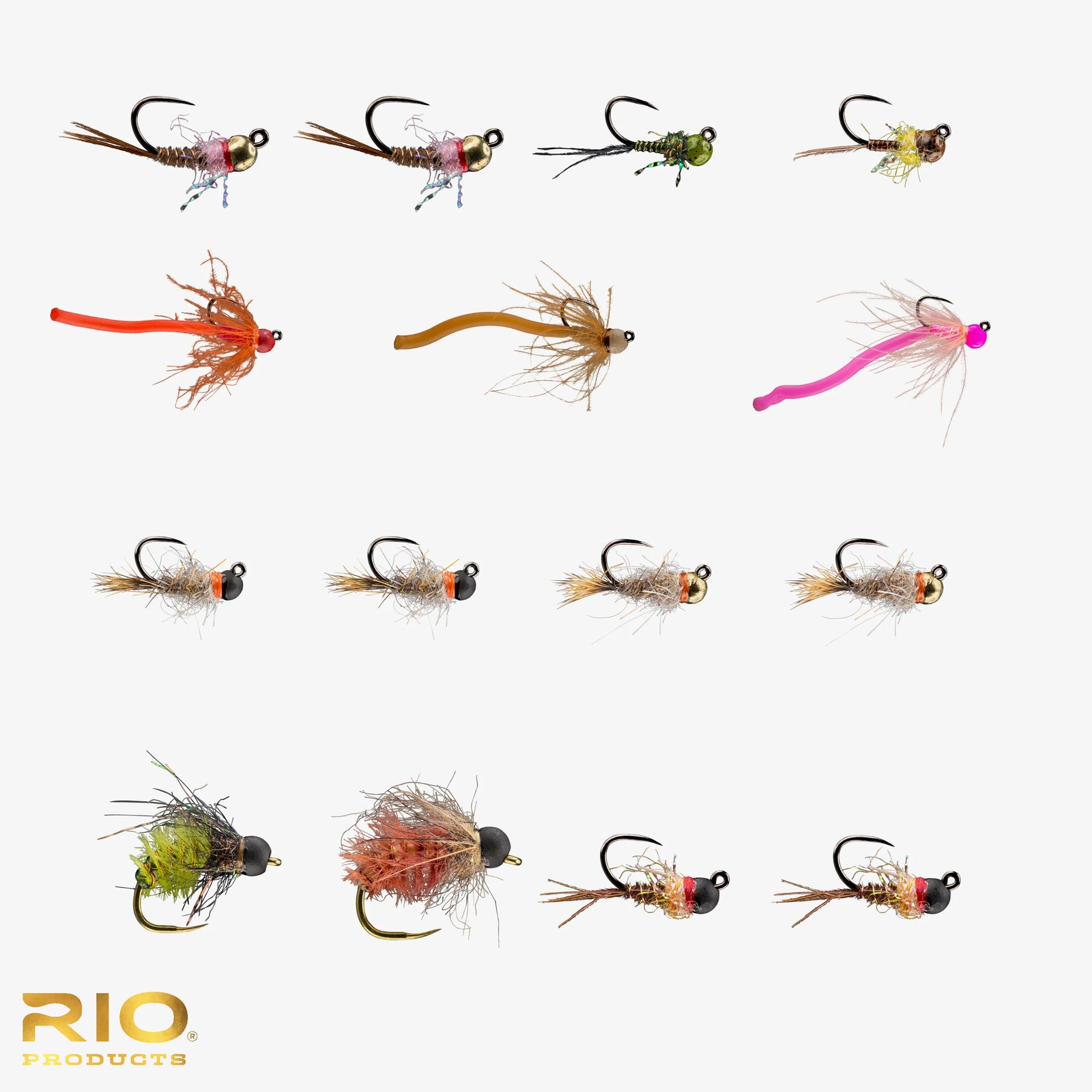 Euro Nymph Fly Assortment Pack of 15 Flies