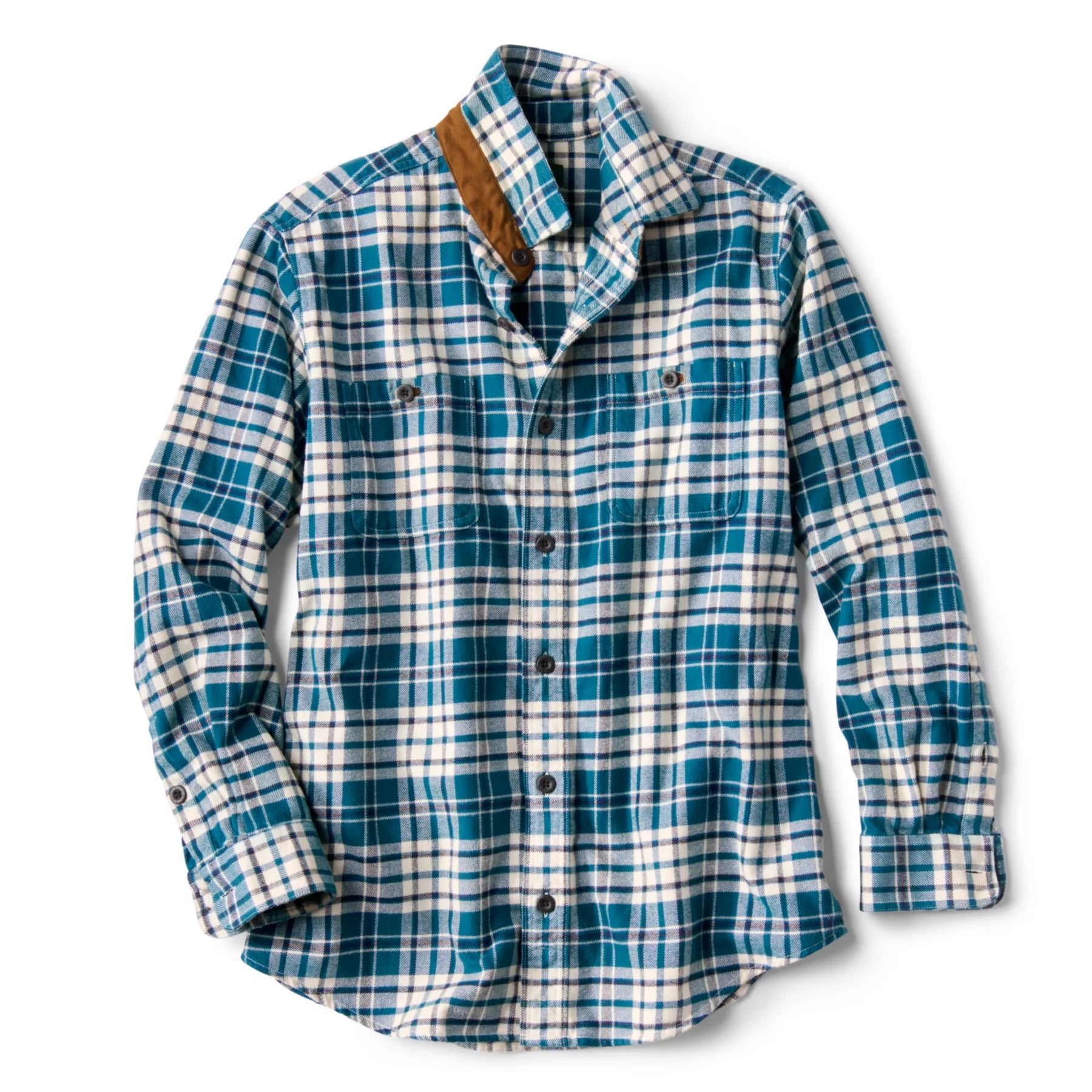 Orvis Perfect Flannel Shirt in Blue Lagoon - Save!