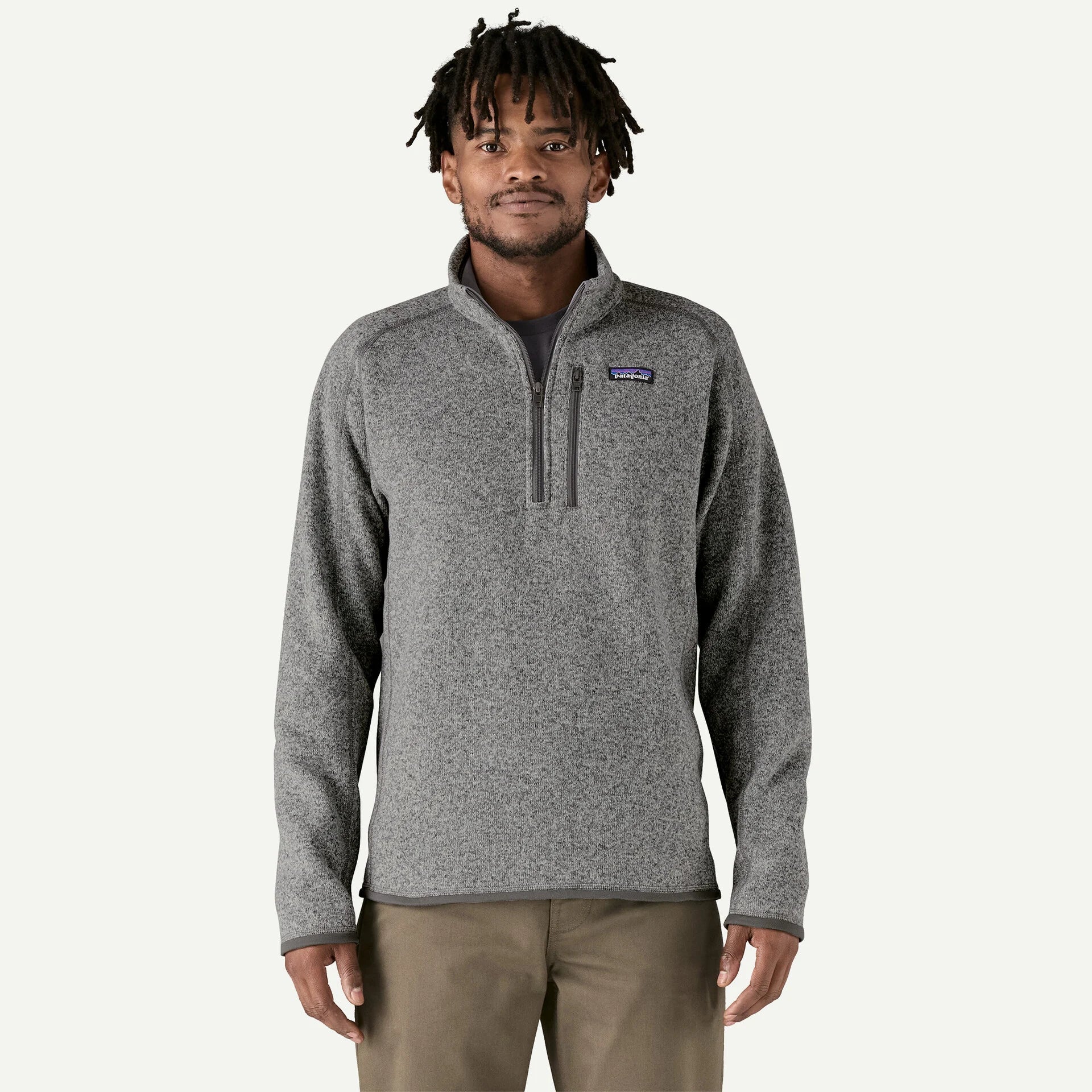 Patagonia Men's Better Sweater 1/4-Zip Fleece in Stonewash Grey