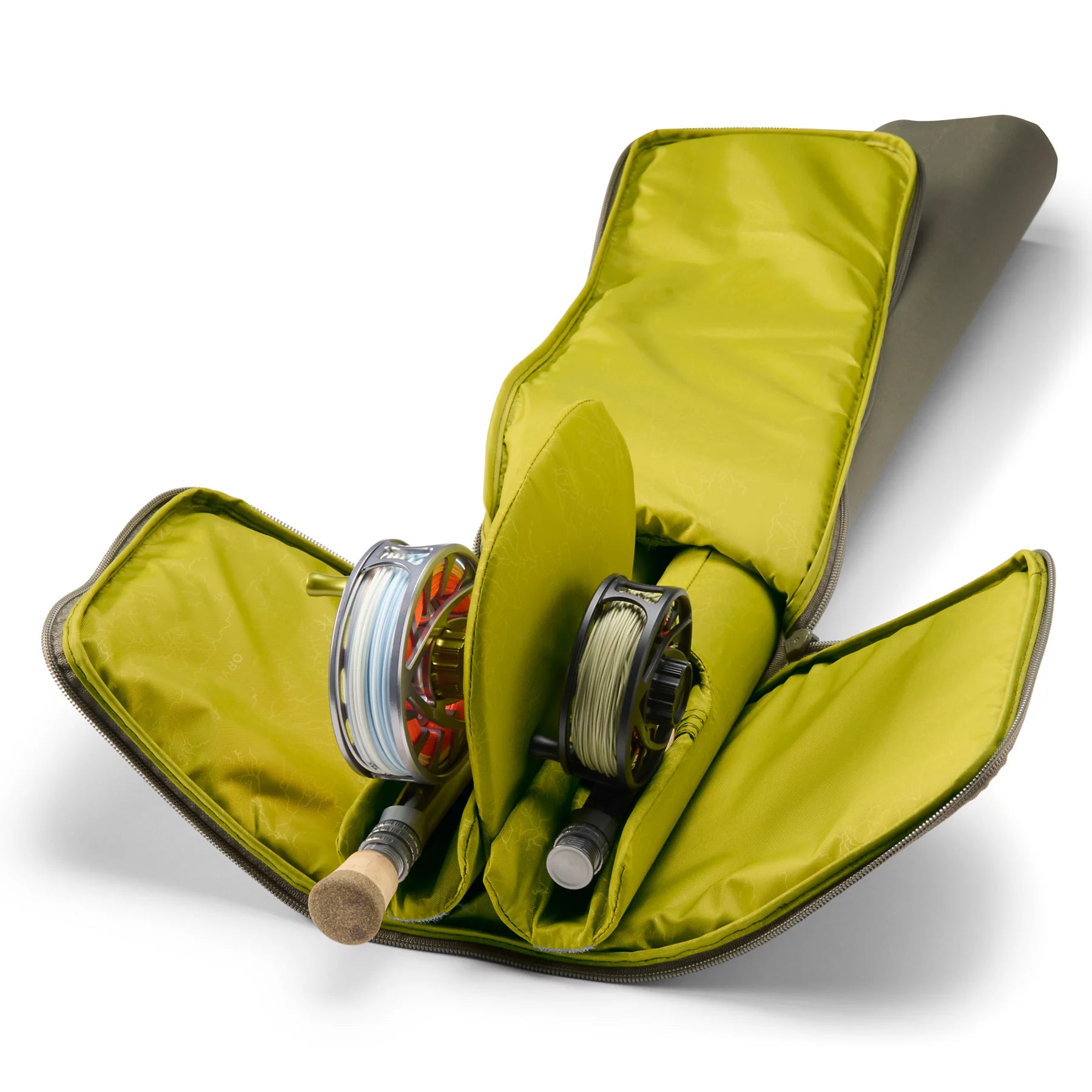 Orvis Rod & Reel Case DOUBLE in Dusty Olive - New!