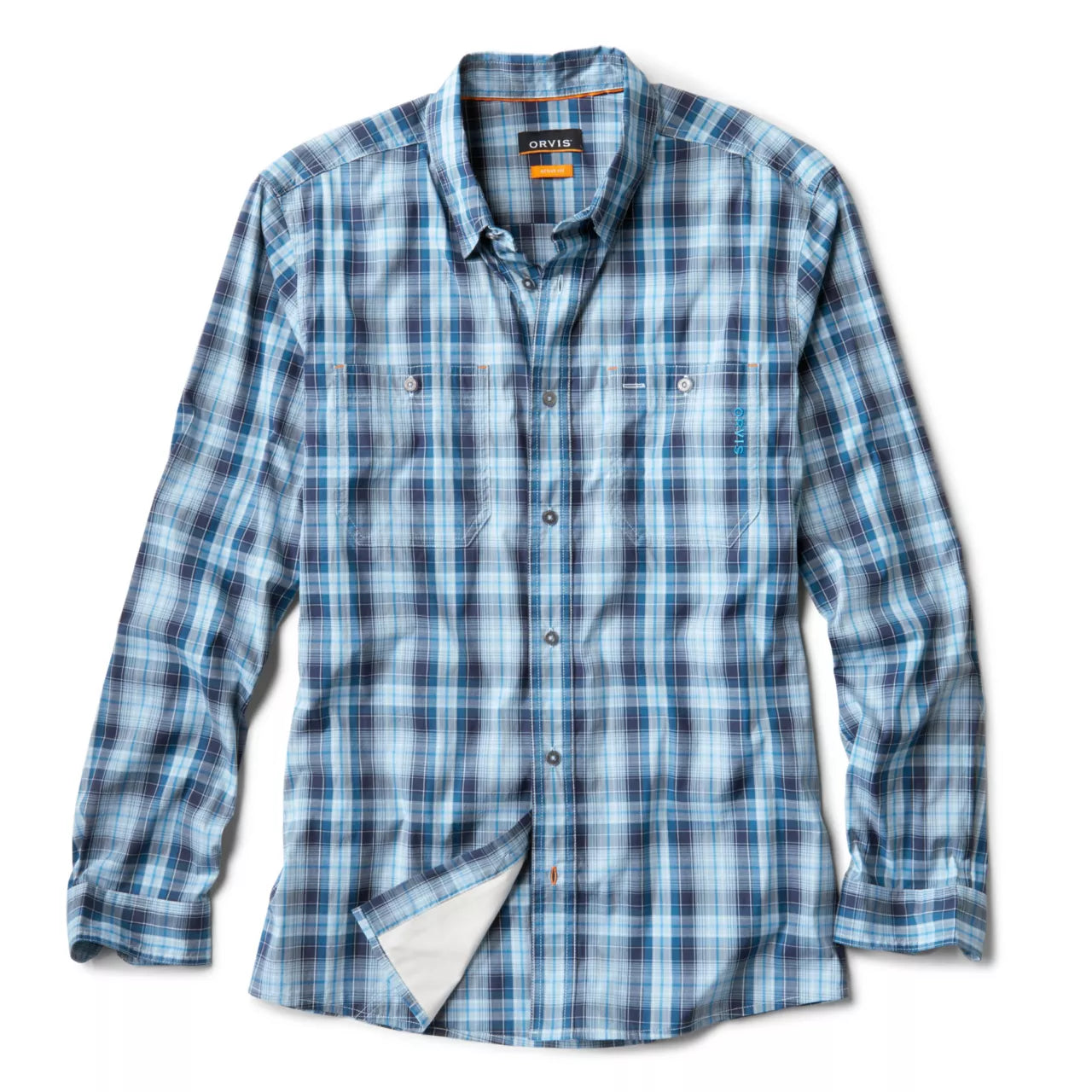 Orvis River Guide 2.0 Long-Sleeve Shirt in True Navy Plaid