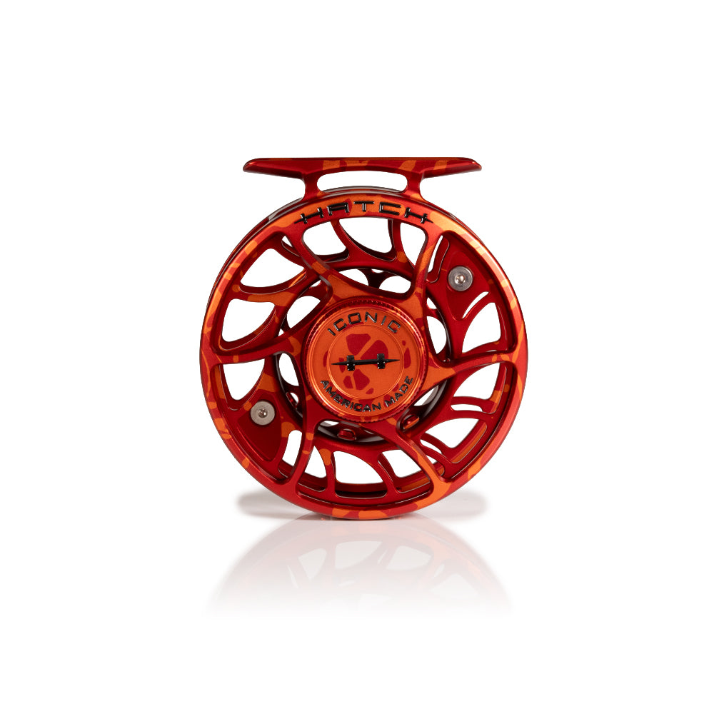 Hatch Iconic 4+ Plus Fly Reel in Magma Special Edition Color