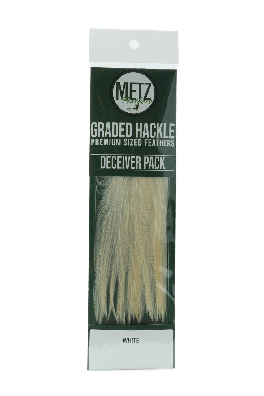 Umpqua Metz Deceiver/Streamer Hackle Pack - White