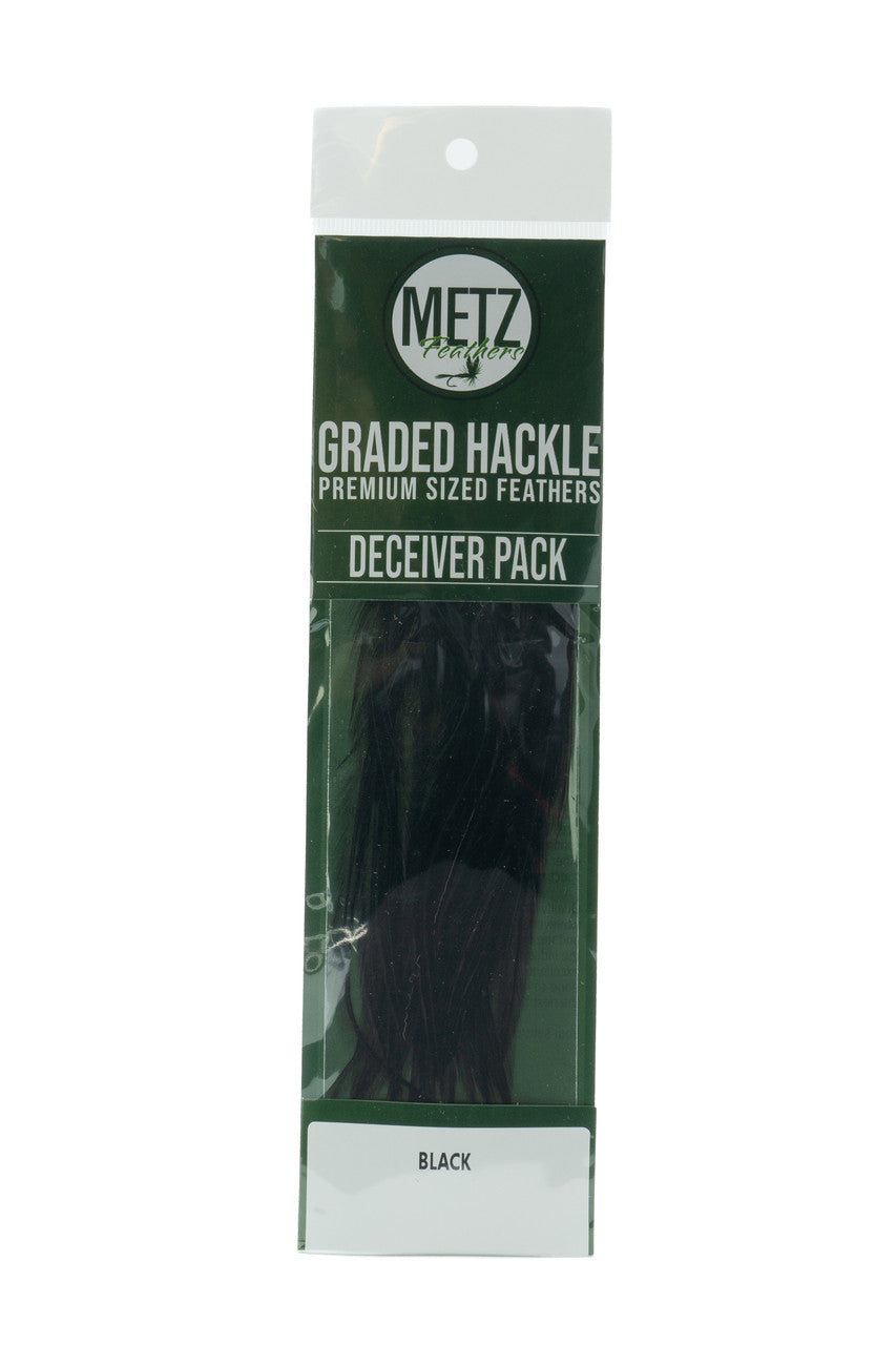Umpqua Metz Deceiver/Streamer Hackle Pack - Black