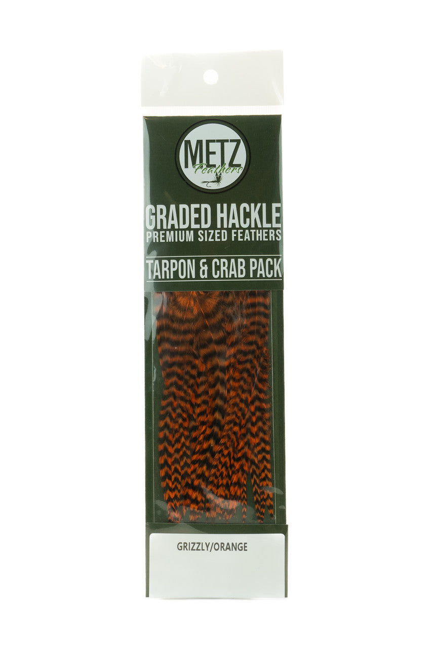 Umpqua Metz Hackle Tarpon/Crab Pack - Grizzly/Orange