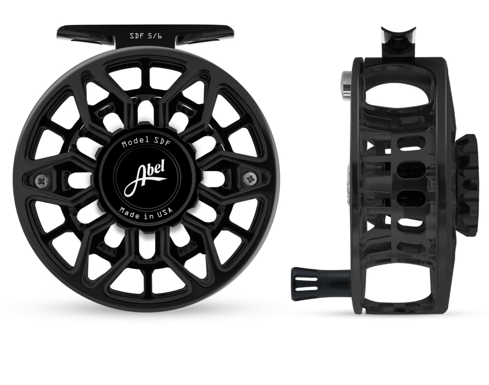 Abel SDF 6/7 Fly Reel | Ported Basic Black
