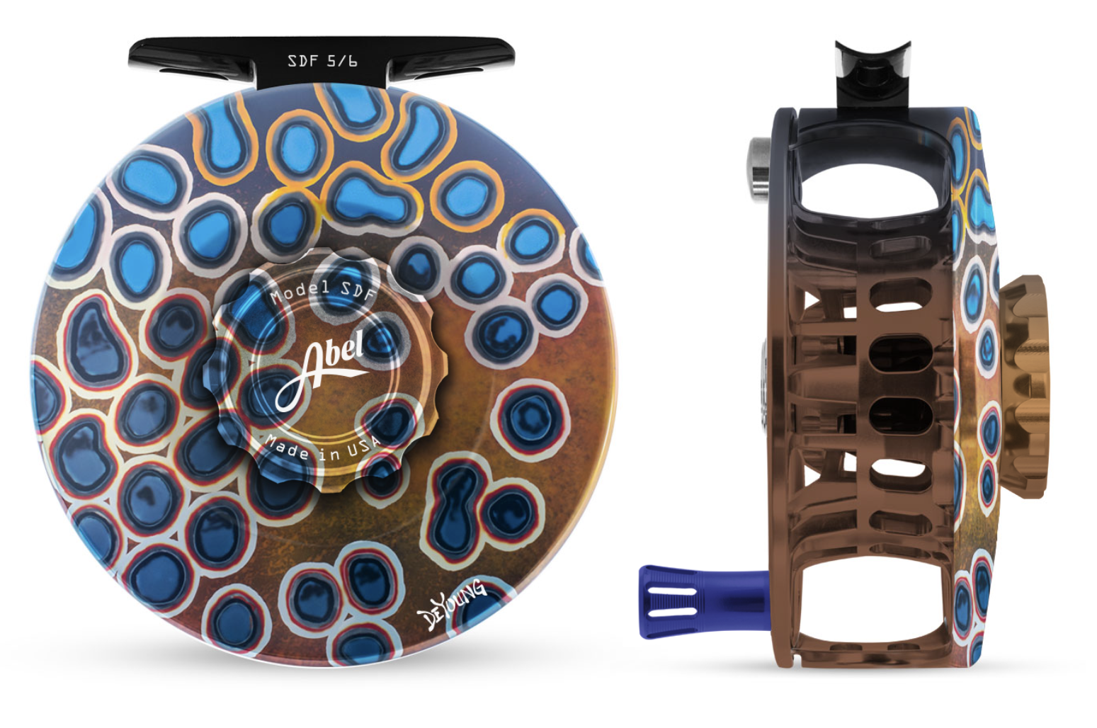Abel SDF Fly Reel - "DeYoung Cutthroat Flank"