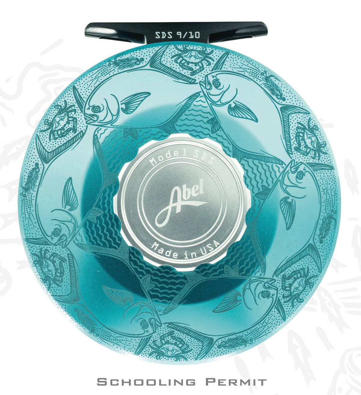 Abel SDS Reel with Schooling Permit Art by Casey Underwood - In Stock!