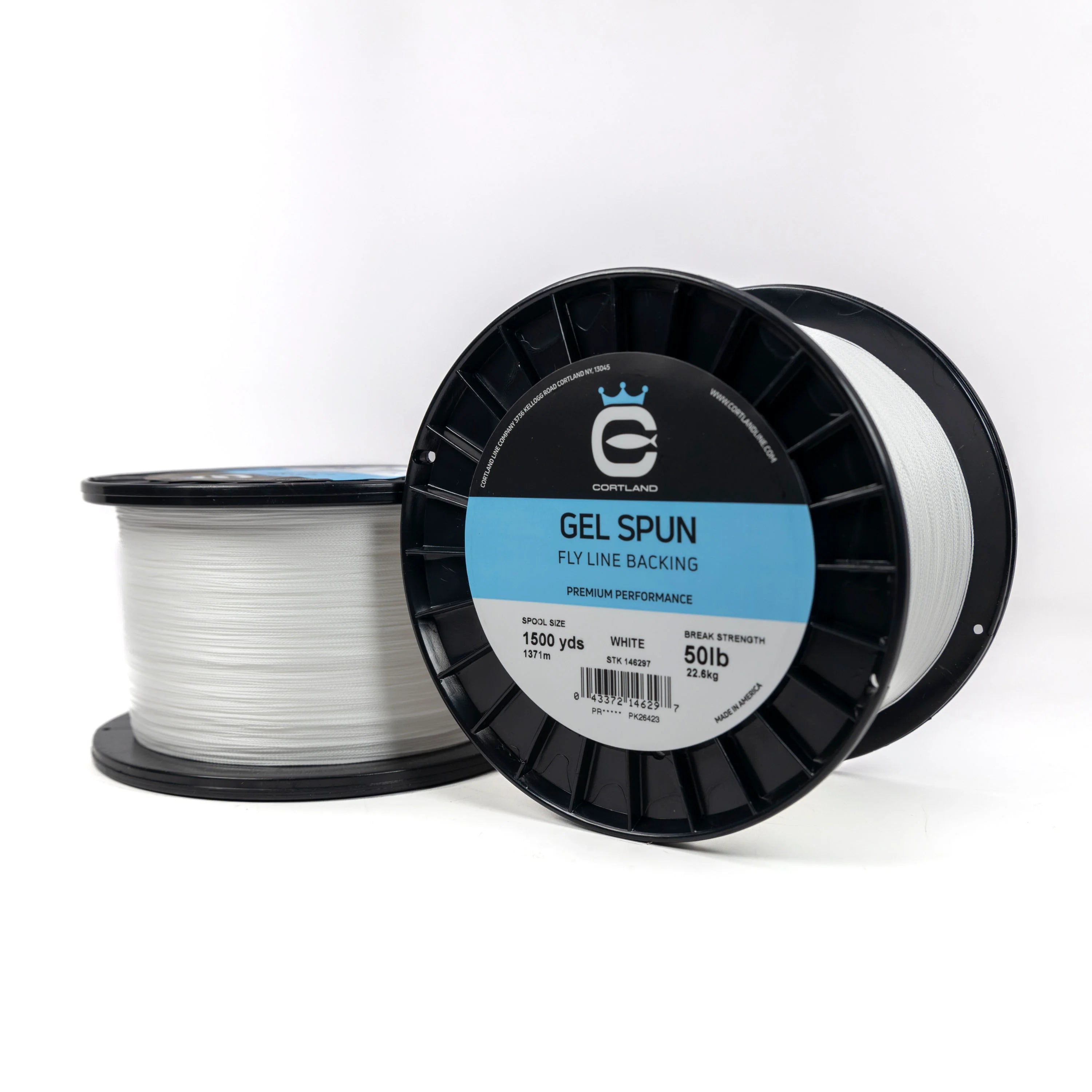 Cortland 65lb Gel Spun Backing in White