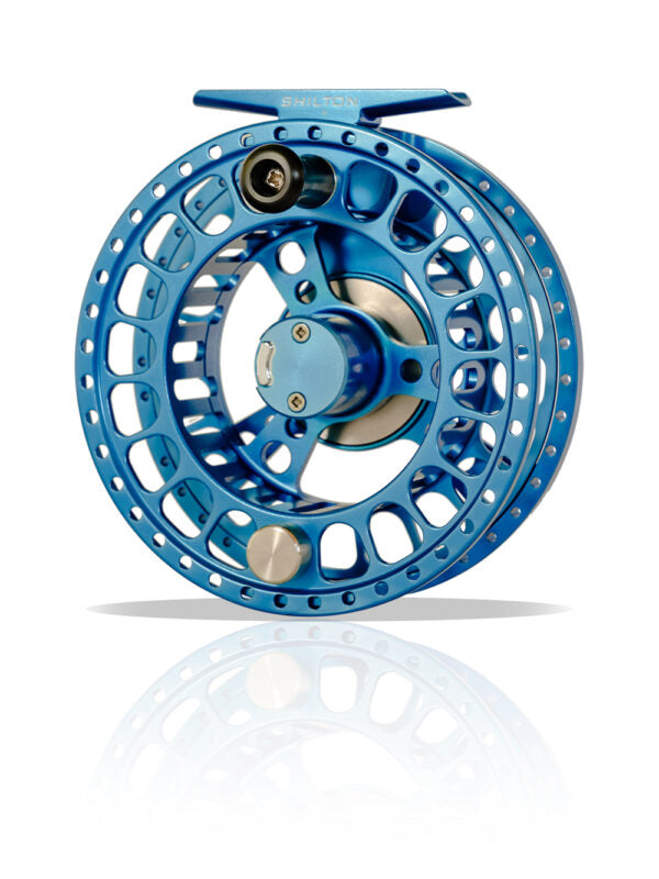 7 8 machined fly reel Shilton CR4 Turquoise Reel (7-8wt)