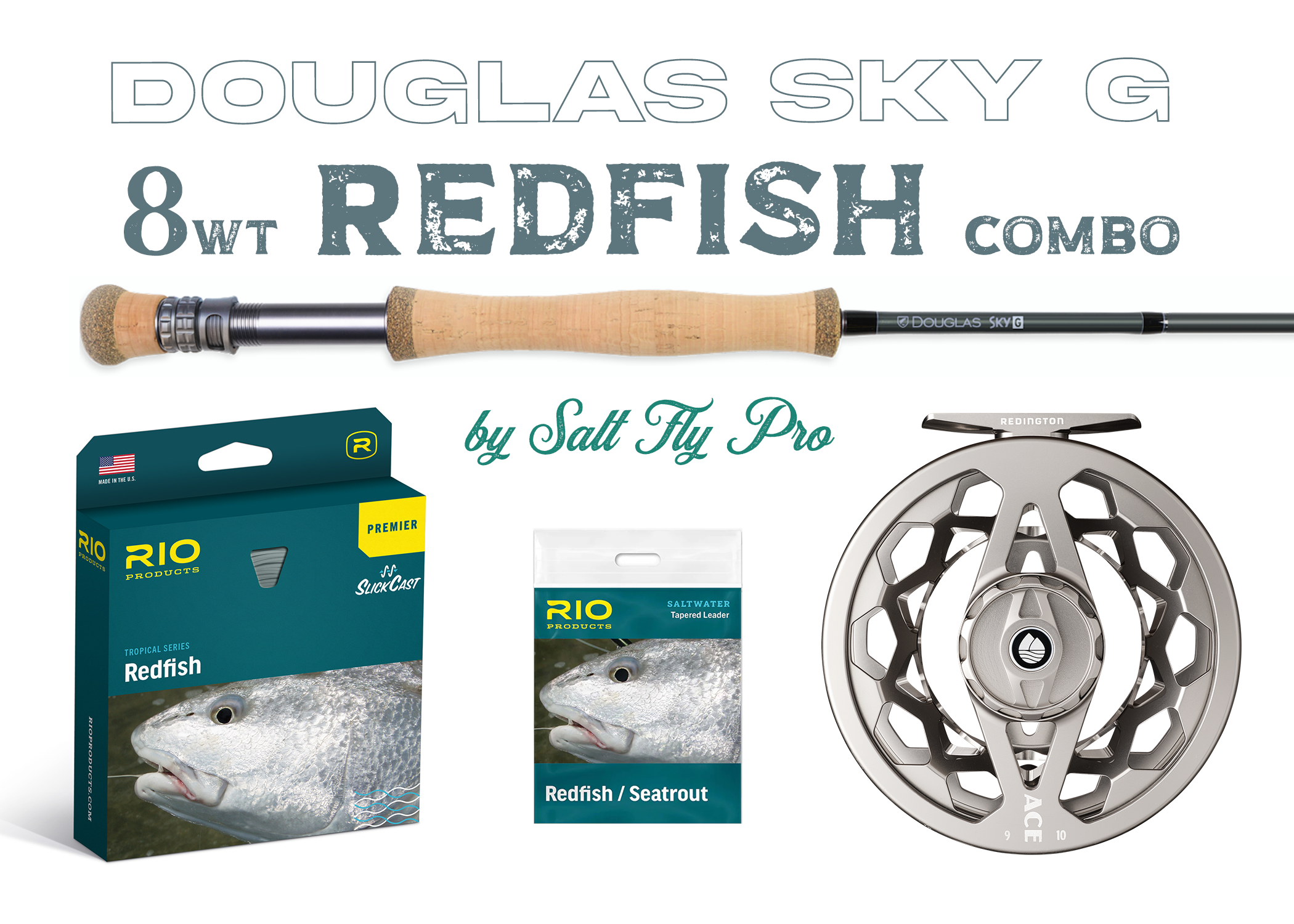 douglas fly reels Douglas SKY G 8wt BONEFISH Fly Rod Combo