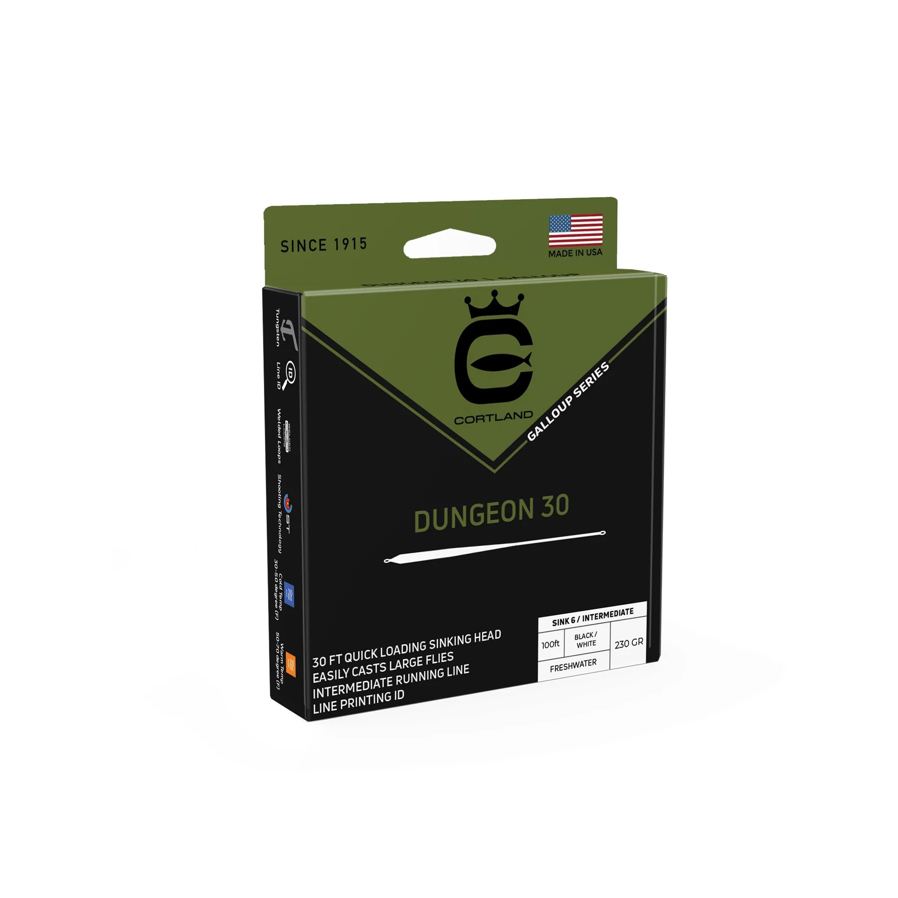 Cortland Galloup DUNGEON 30 Fly Line for Streamers - New!
