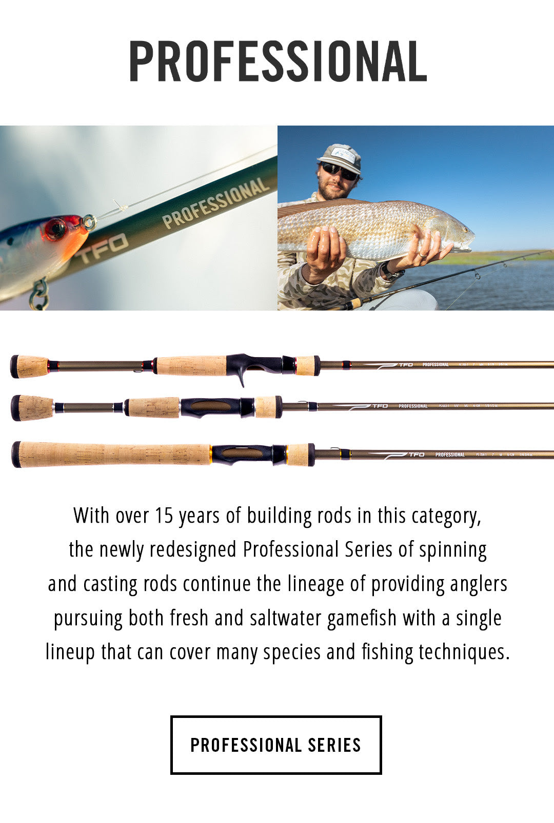 factorio fishing pole TFO Professional Spinning Rods