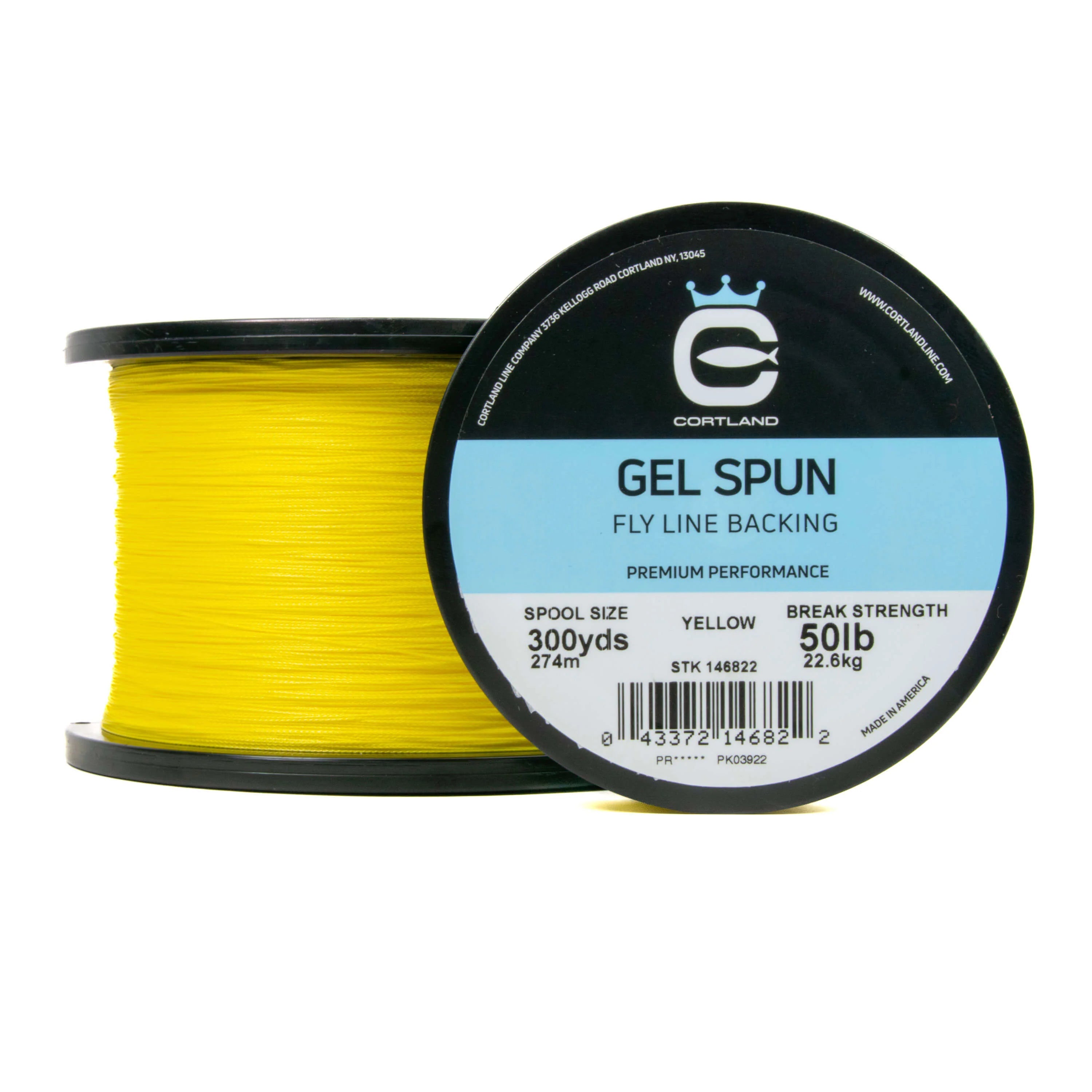 Cortland 80lb Gel Spun Backing in Yellow
