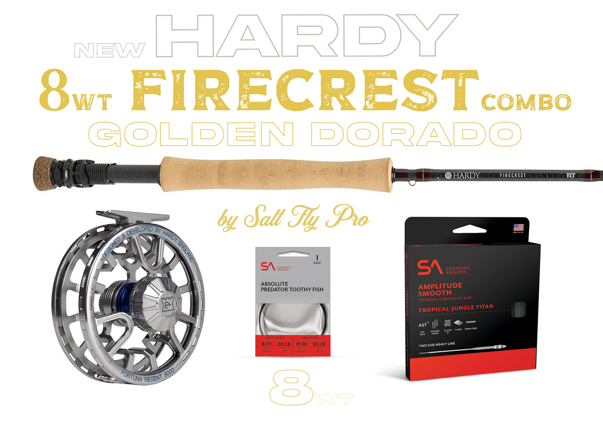 Hardy Firecrest 8wt GOLDEN DORADO Fly Rod Combo Outfit - New!