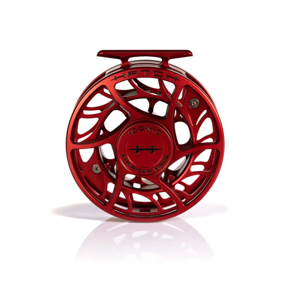 Hatch Iconic 7 Plus "Dragon's Blood" Red Special Limited Edition Fly Reels - NEW!