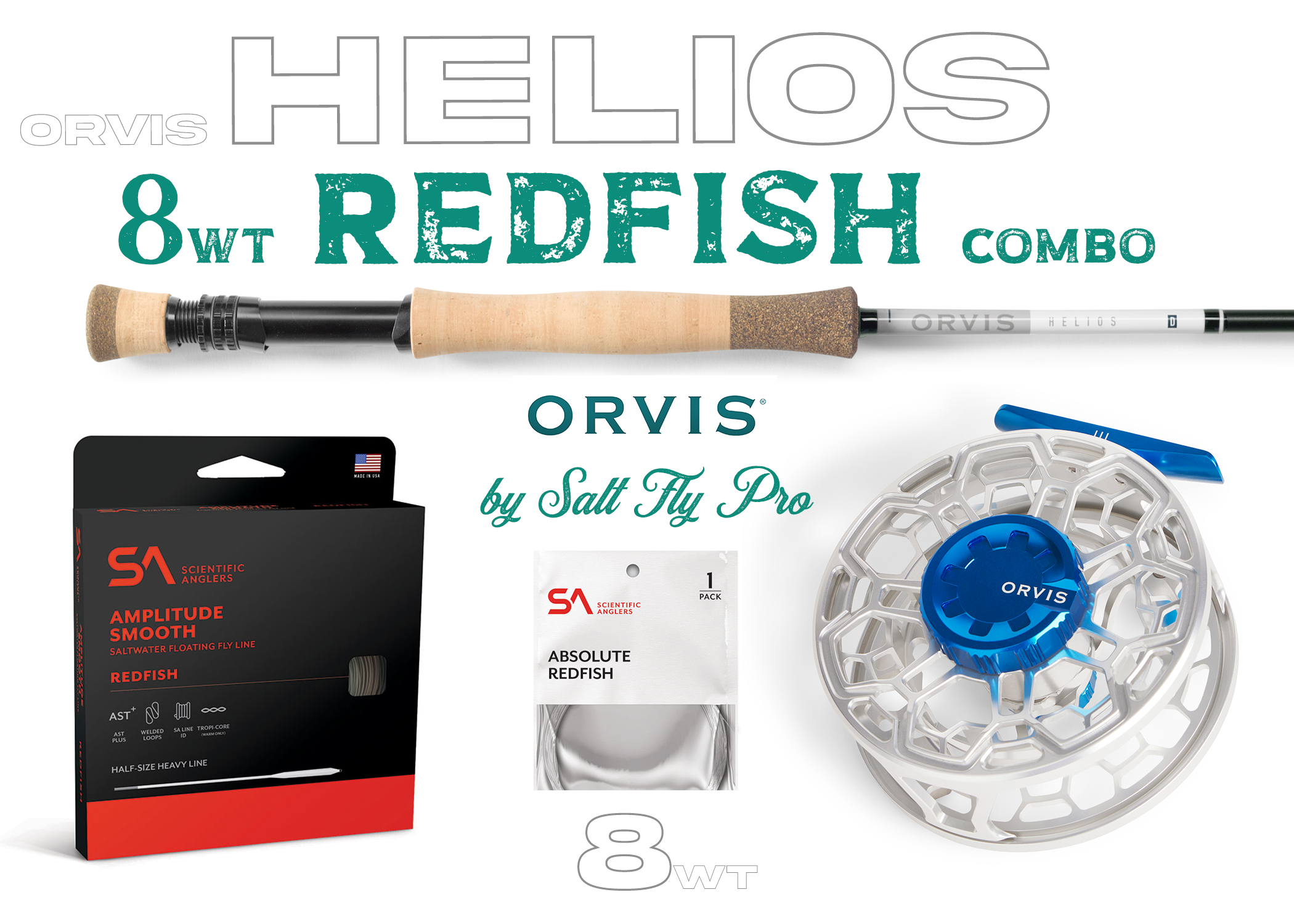 Orvis Helios D 8wt REDFISH Fly Rod Combo Outfit - New!