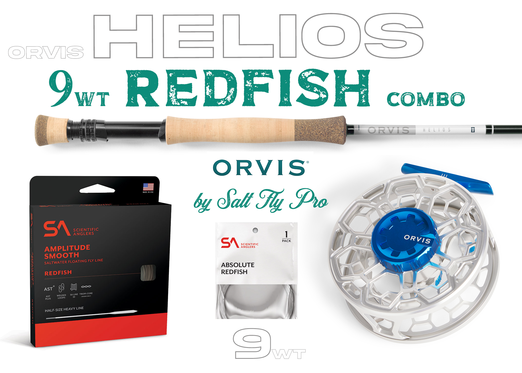 Orvis Helios D 9wt REDFISH Fly Rod Combo Outfit - New!