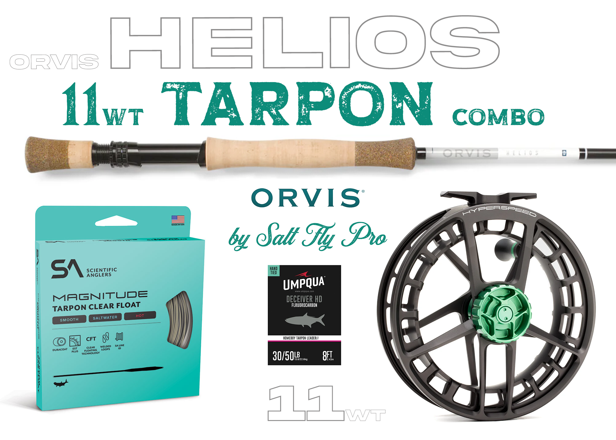 Orvis Helios D 11wt TARPON Fly Rod Combo Outfit - New! Salt Fly Pro Orvis Helios D 11wt TARPON Fly Rod Combo Outfit - New! Salt Fly Pro
