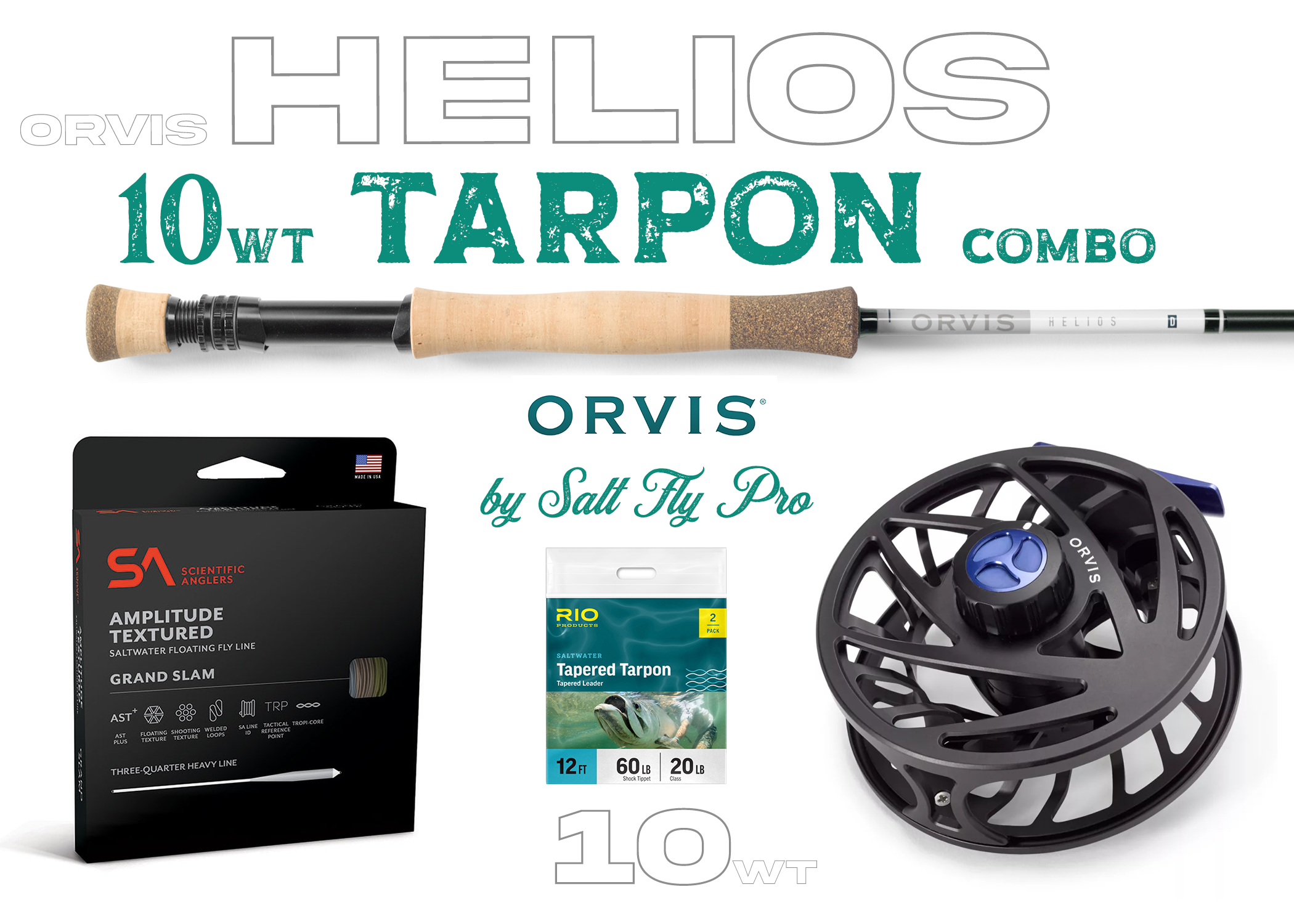 Orvis Helios D 10wt TARPON Fly Rod Combo Outfit - New!