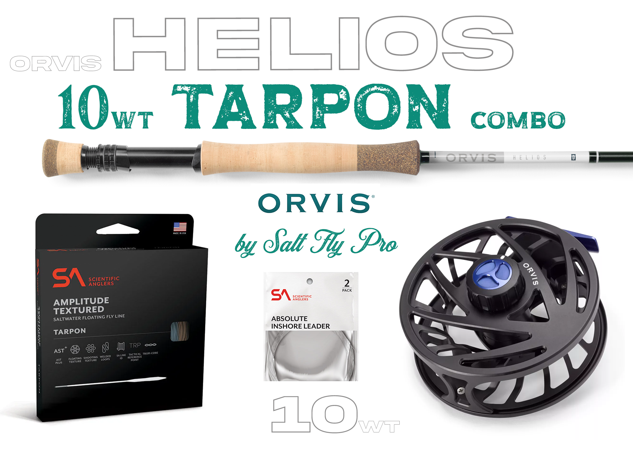 Orvis Helios D 10wt TARPON Fly Rod Combo Outfit - New! - Orvis RATIO