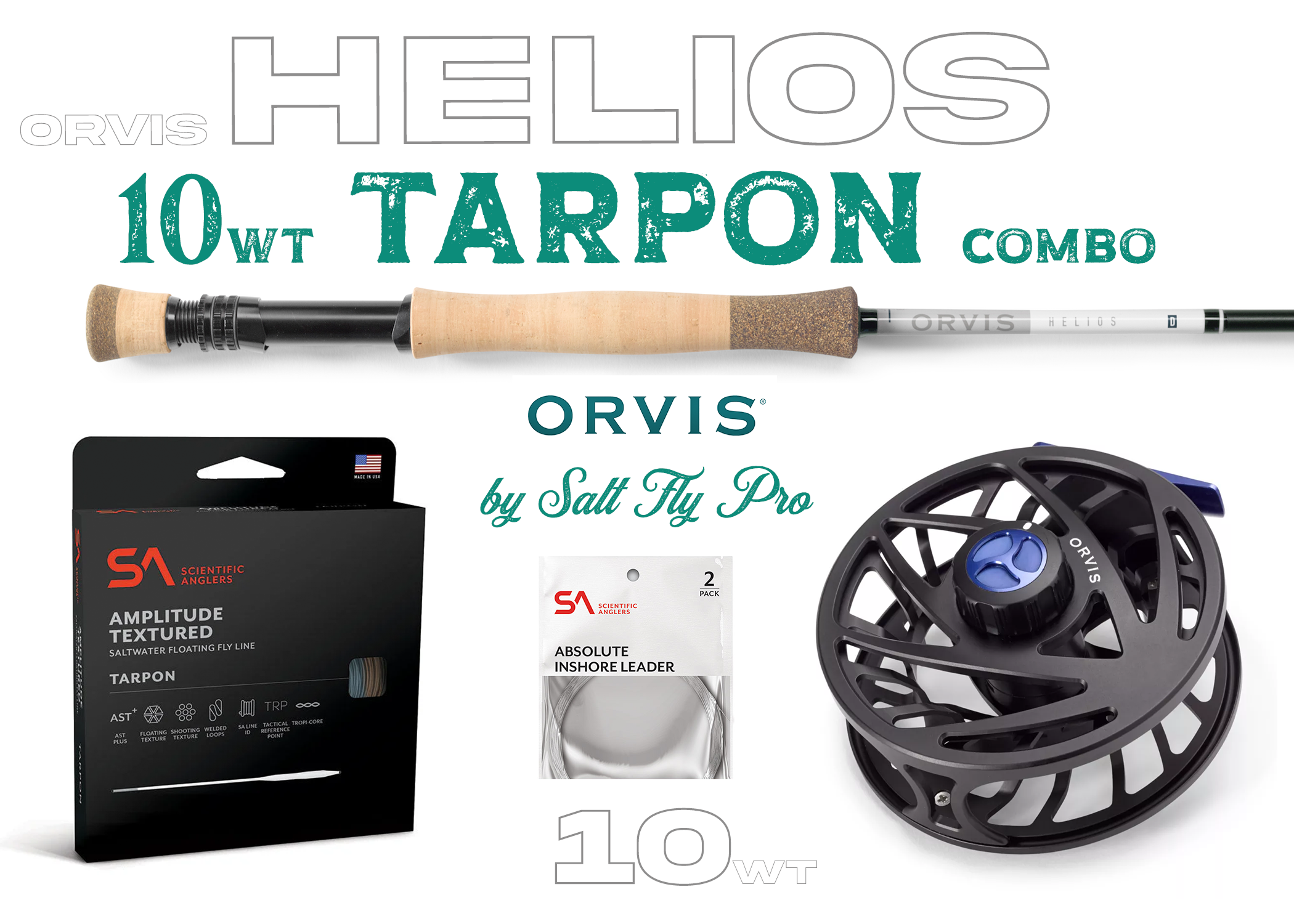 Orvis Helios D 10wt TARPON Fly Rod Combo Outfit - New!