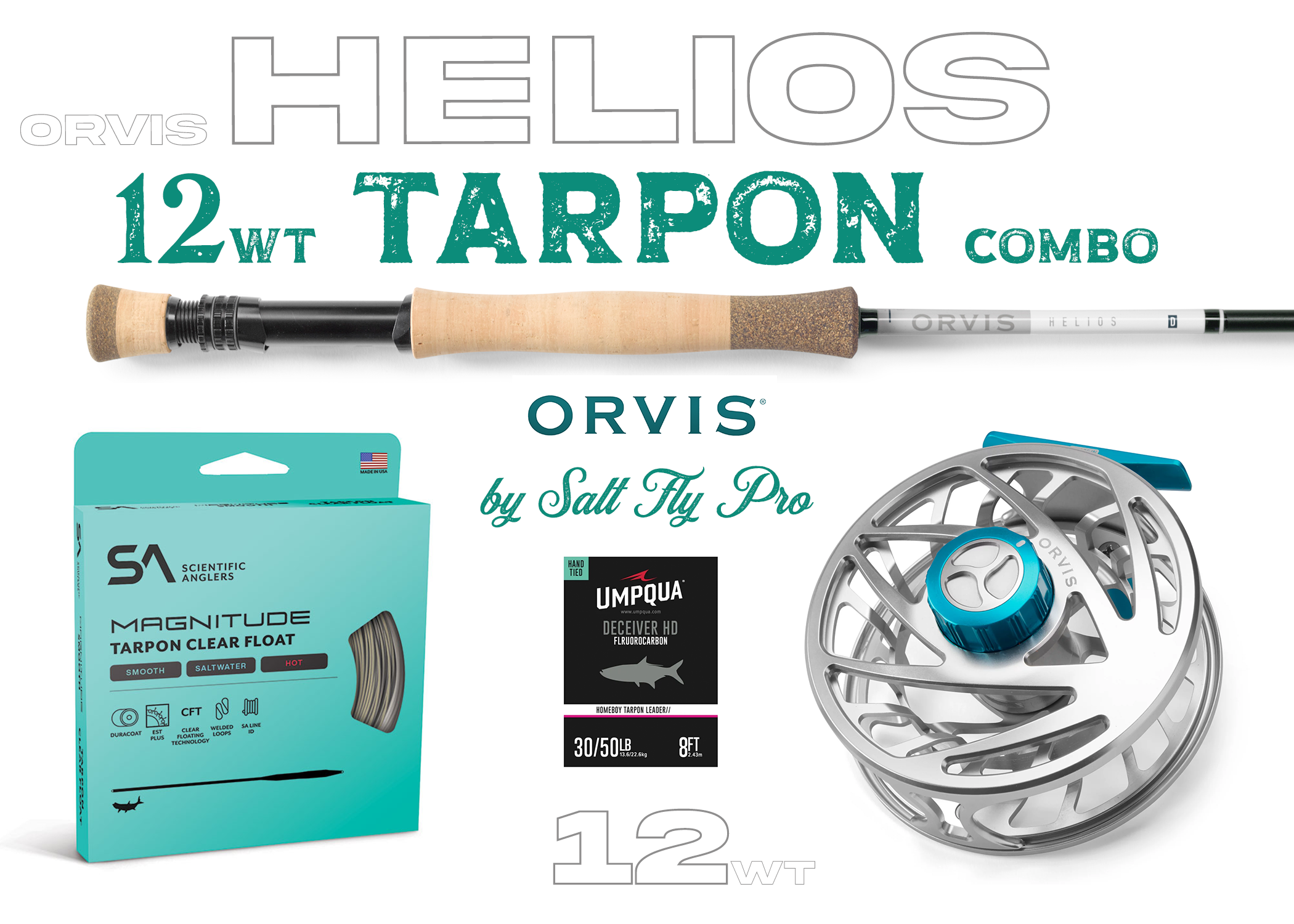 Orvis Helios D 12wt TARPON Fly Rod Combo Outfit