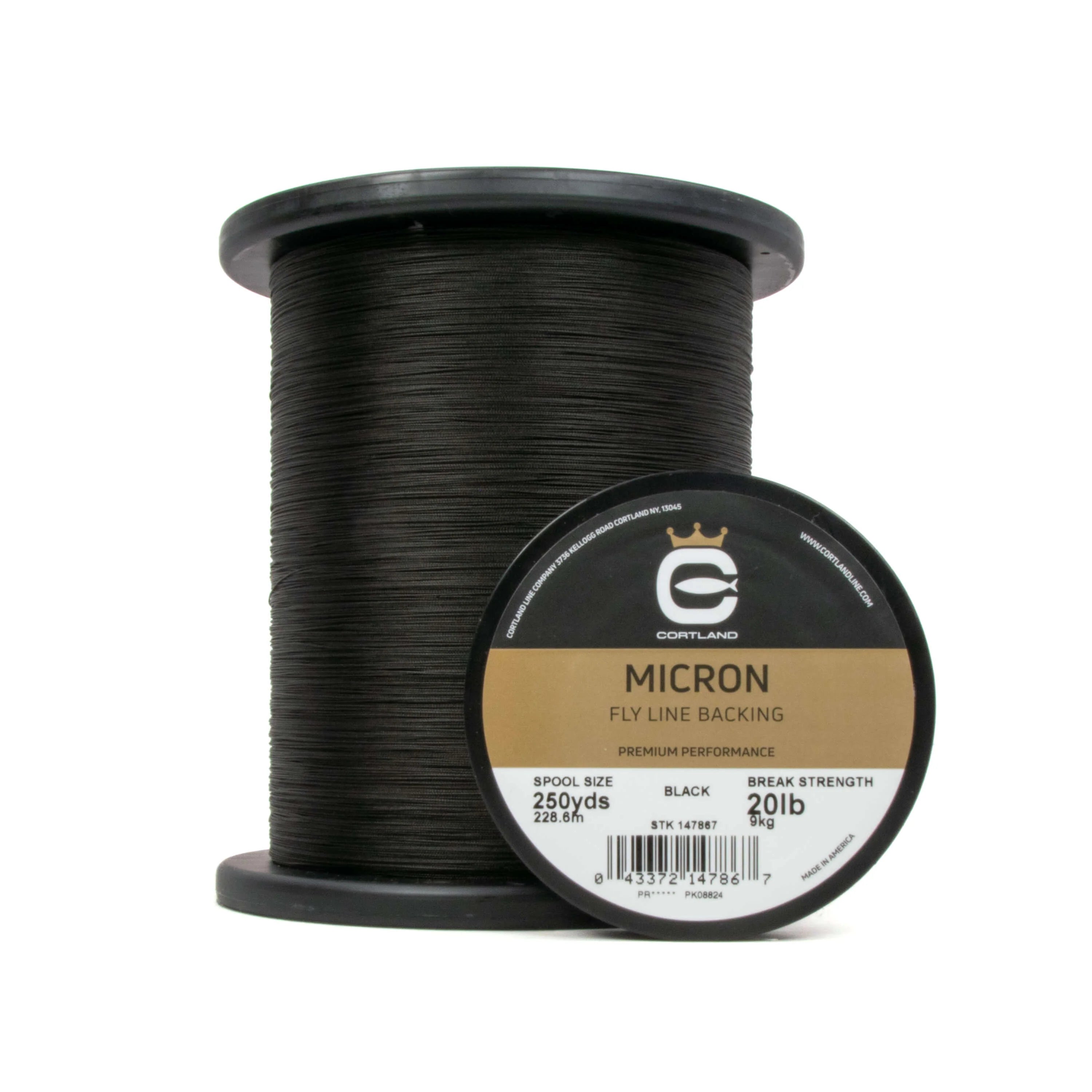 Cortland Micron Backing BLACK 30lb