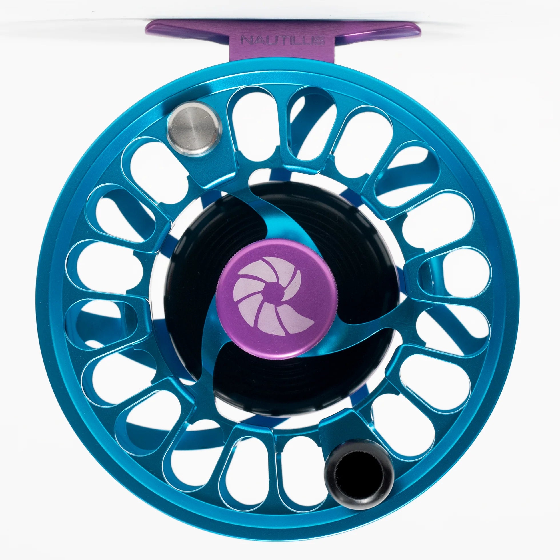 Nautilus NV-G Turquoise 8/9 Fly Reel - Full Custom with Violet/Purple color accent parts
