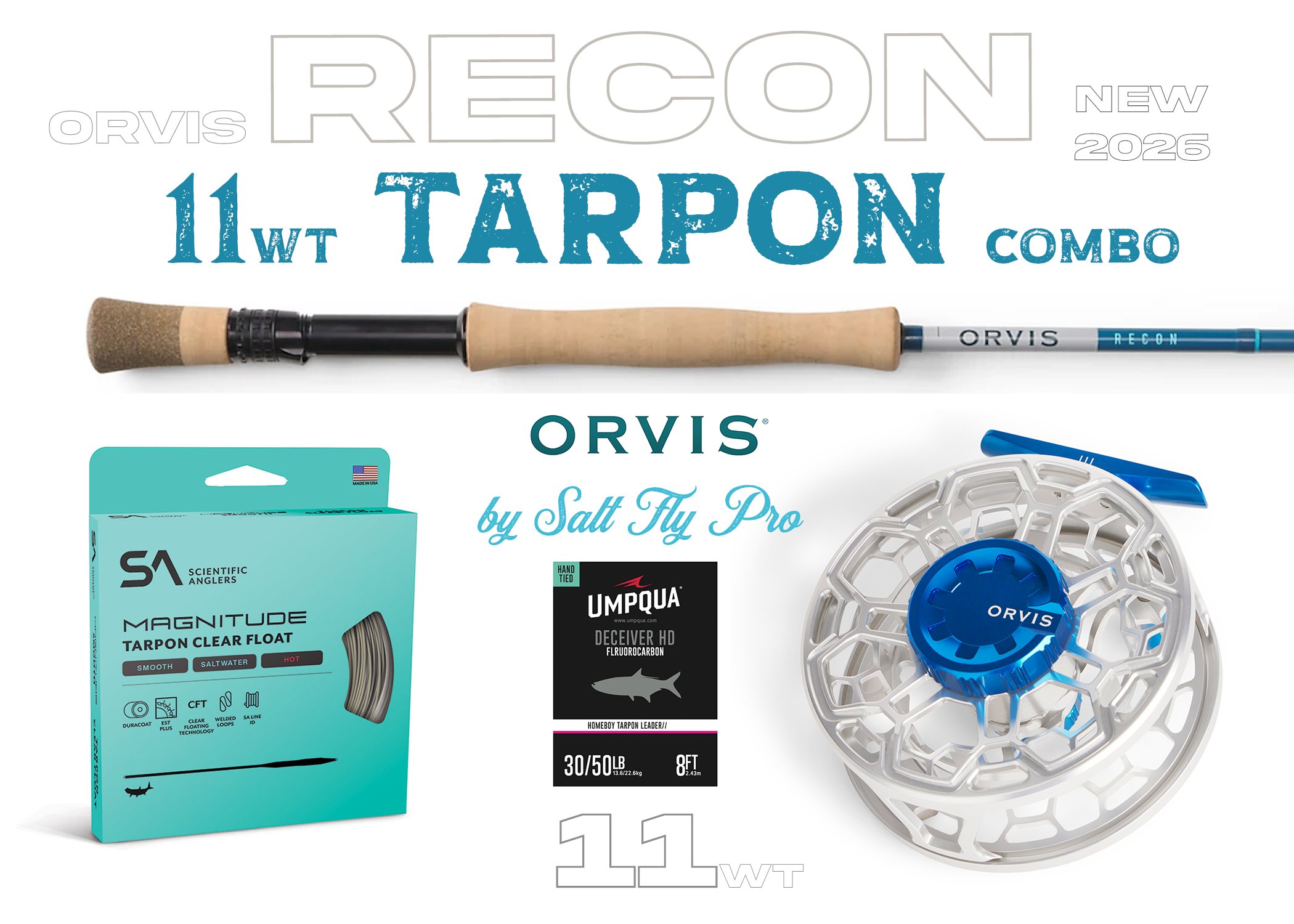 Orvis Recon 11wt TARPON Combo Fly Rod Outfit - New!