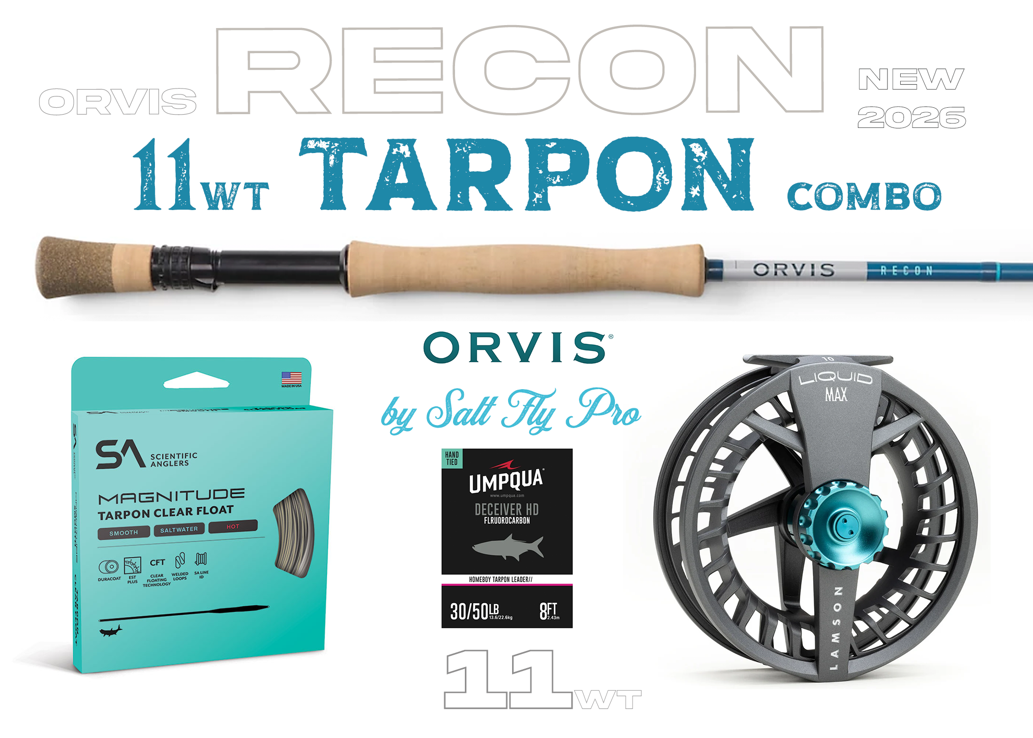 Orvis Recon 11wt TARPON Combo Fly Rod Outfit - New!
