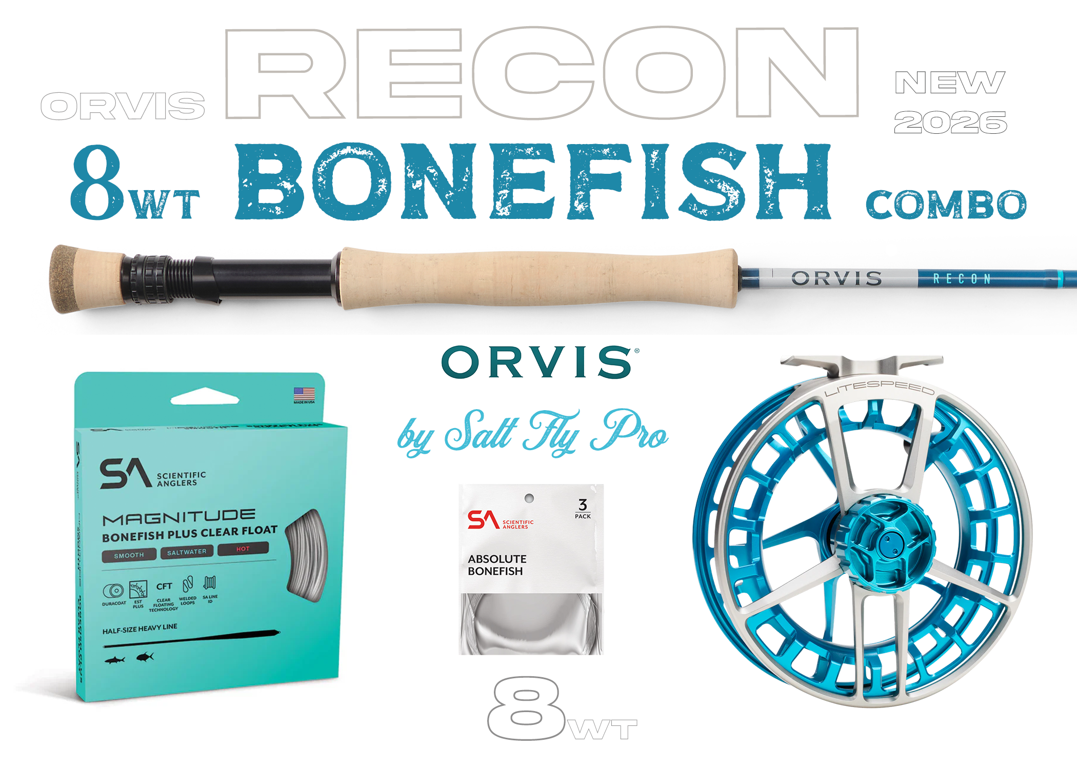 Orvis Recon 8wt BONEFISH Combo Fly Rod Outfit