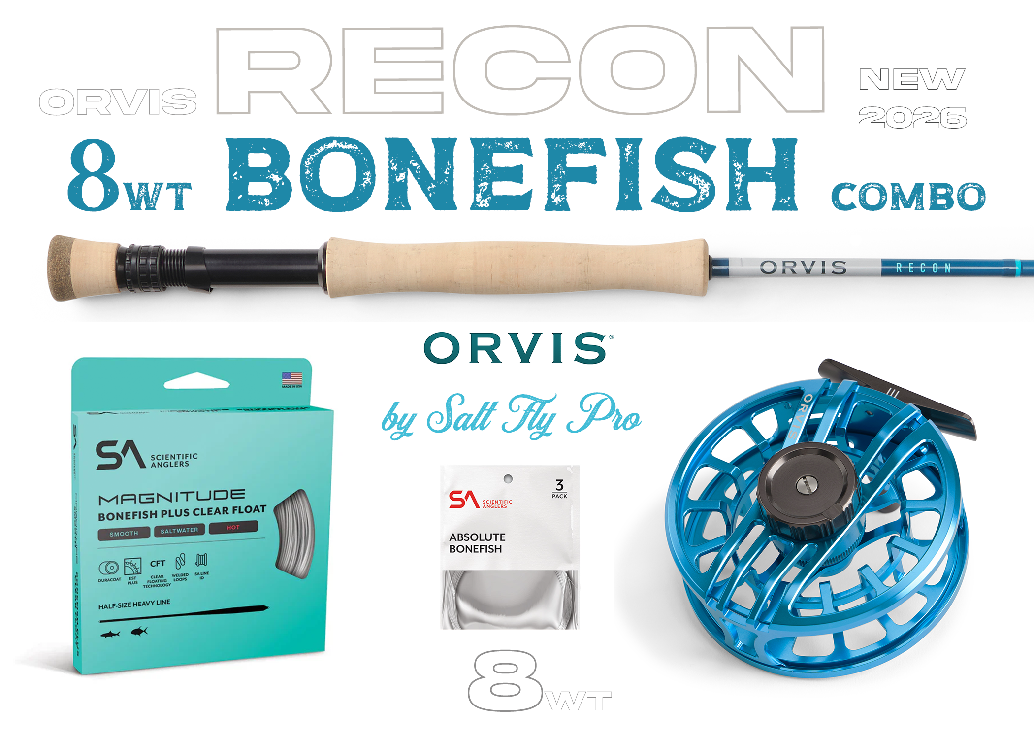 Orvis Recon 8wt BONEFISH Combo Fly Rod Outfit