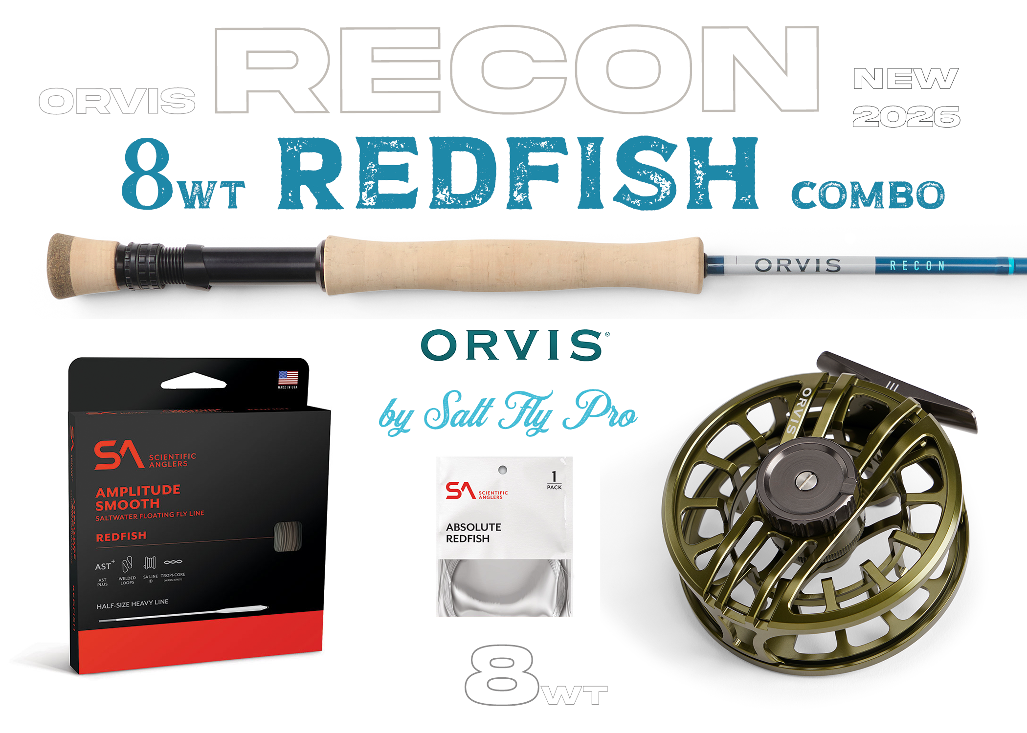 Orvis Recon 8wt REDFISH Combo Fly Rod Outfit
