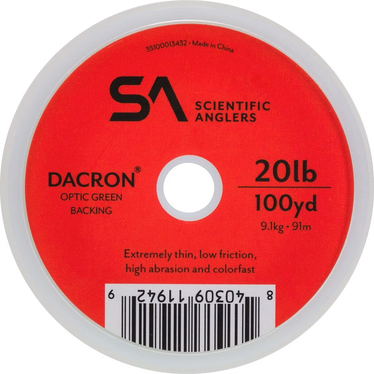 Scientific Anglers Dacron Backing in Optic Green 20lb - 200yds+